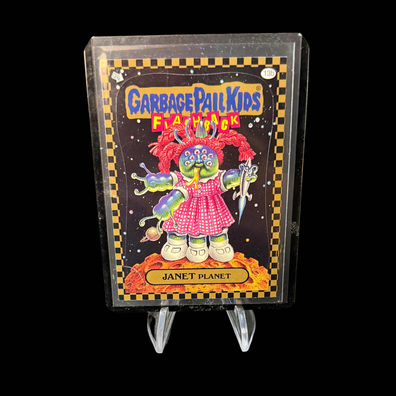 2010 GARBAGE PAIL KIDS FLASHBACK 1 JANET PLANET 13B GOLD BORDER CARD