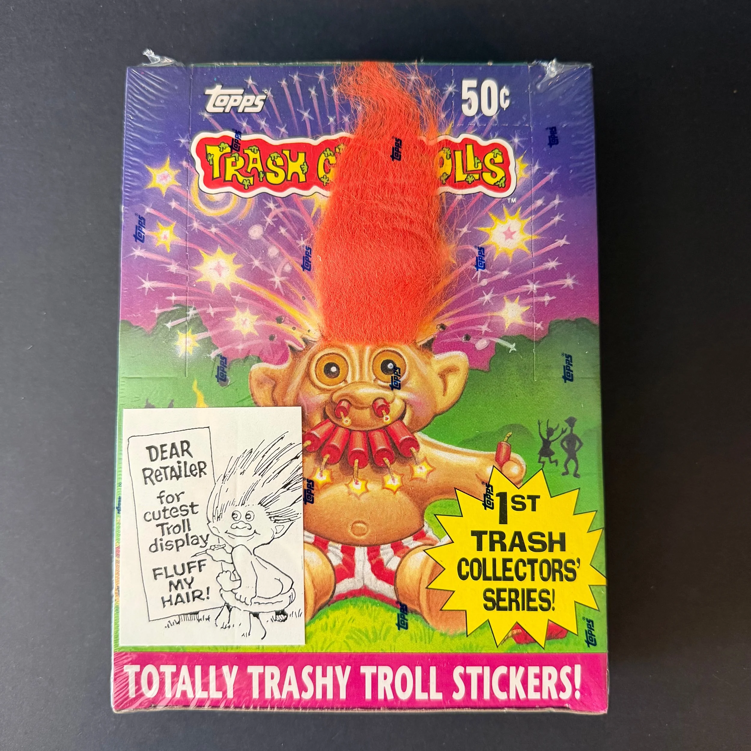 Totally Trashy Troll Stickers 1st Series Collector Box 1992 SEALED 36 Packs