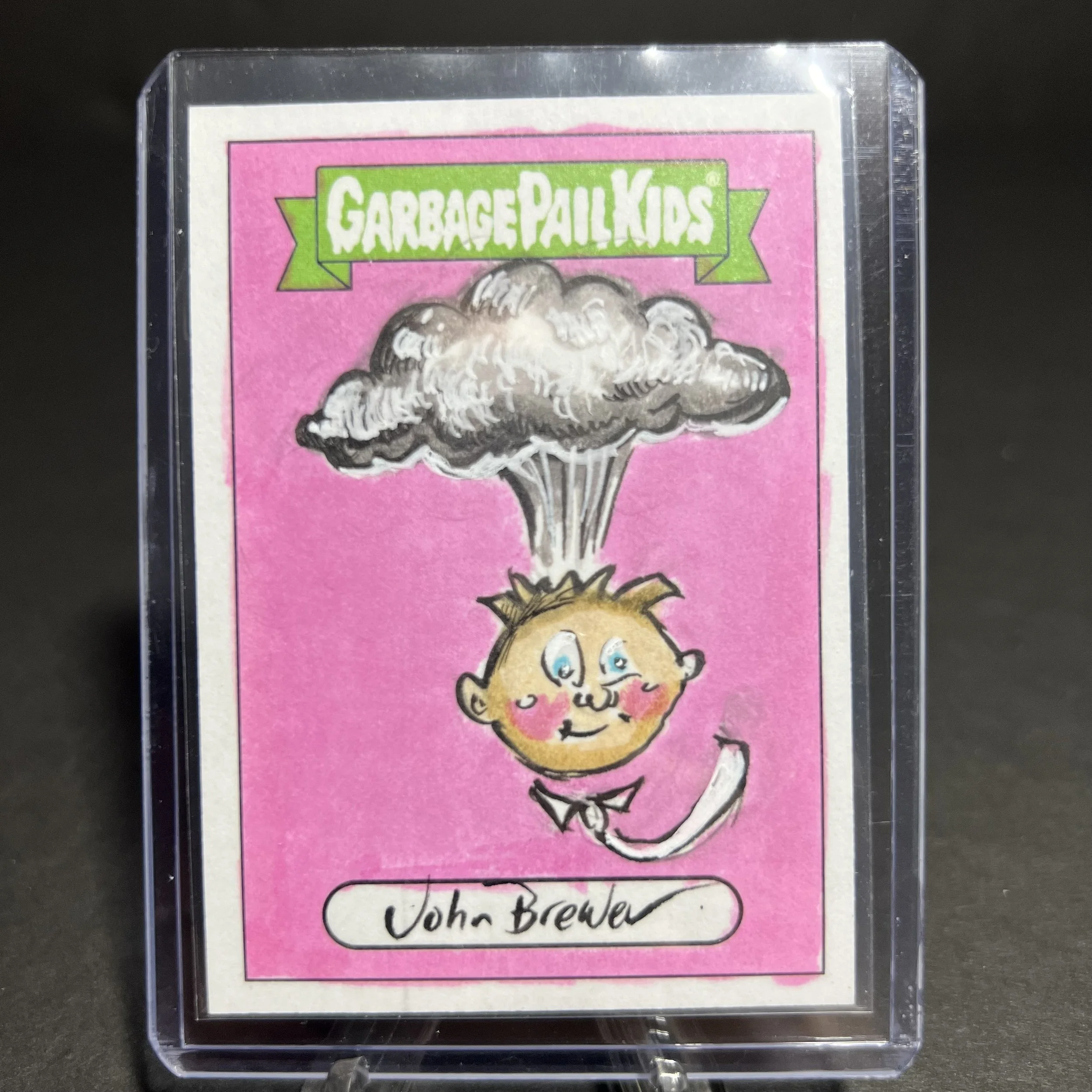 ADAM BOMB SKETCH CARD BY JOHN BREWER 35TH ANNIVERSARY