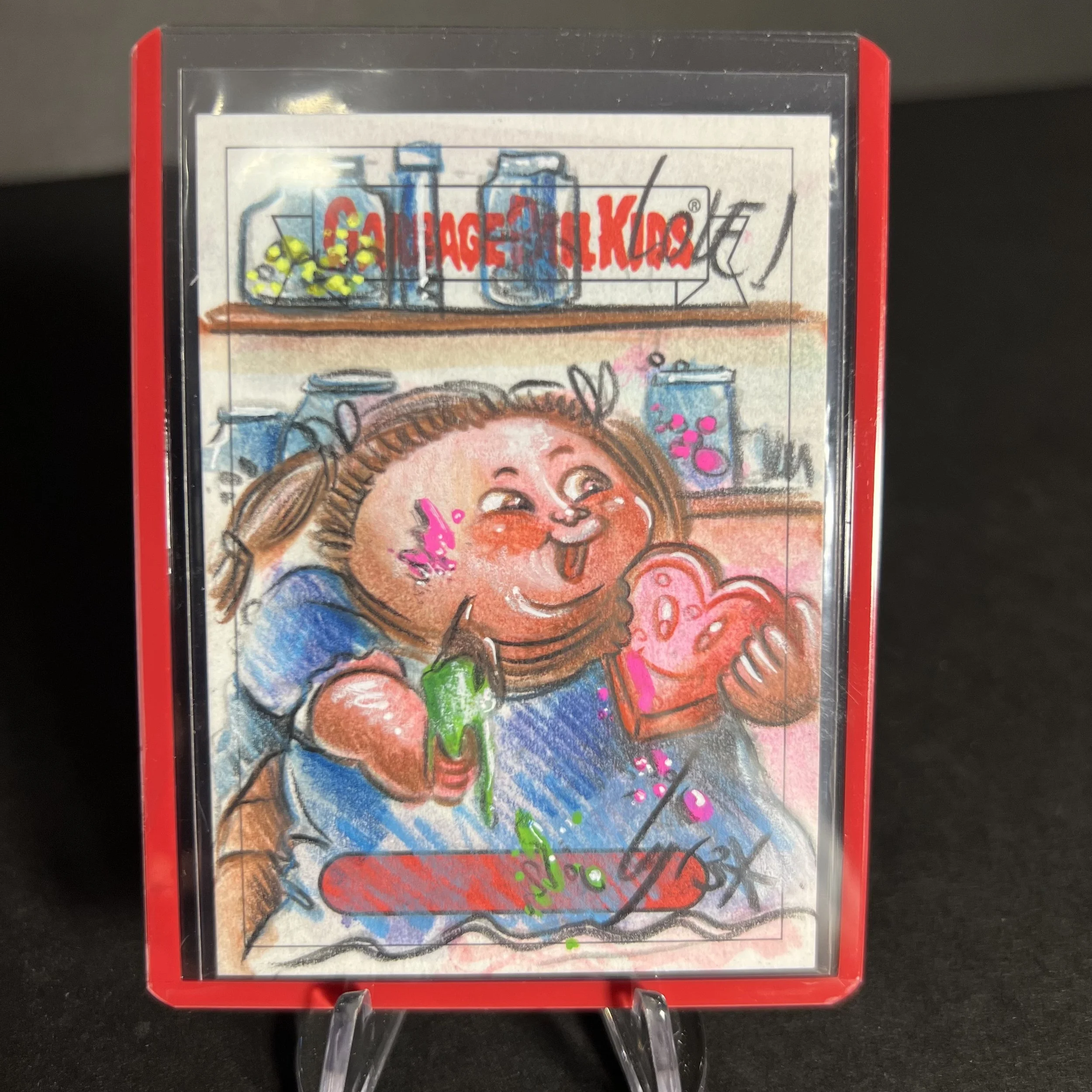 GARBAGE PAIL KIDS LARGE MARGE SKETCH CARD GREG TREIZE DISGUSTING DATING 2022