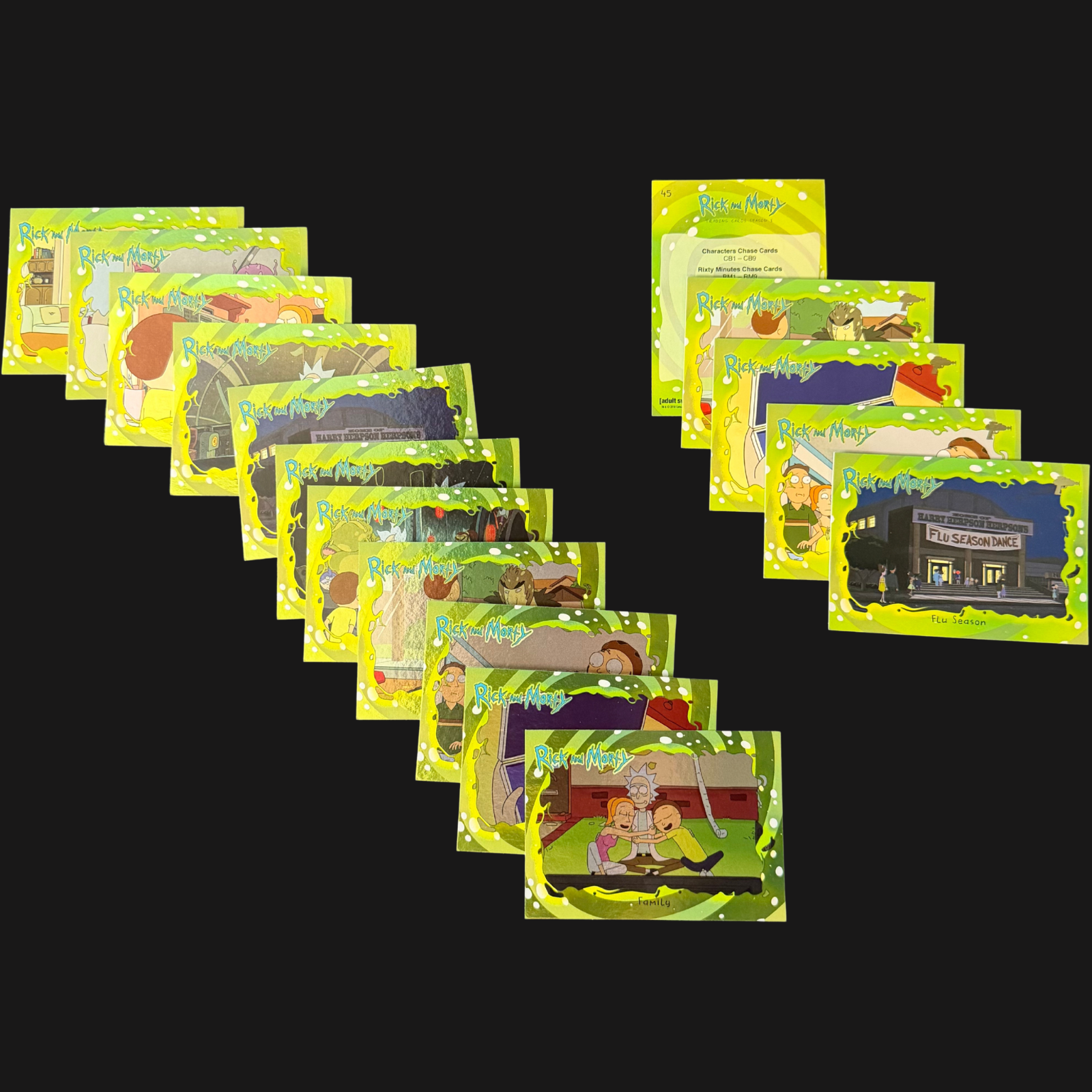 RICK AND MORTY SEASON 1 FOIL & LASER GUN CARD LOT 2018