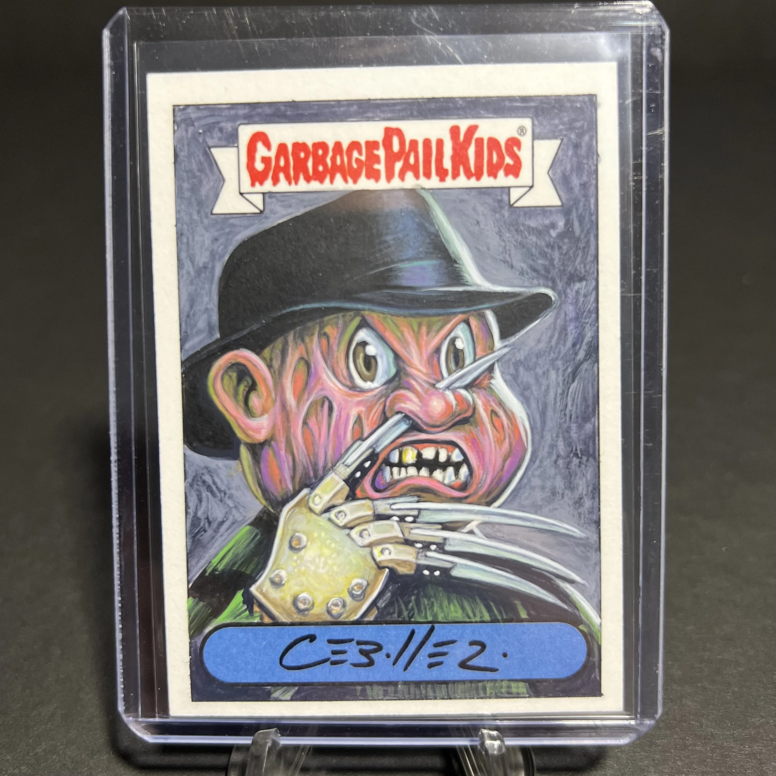 2014 SERIES 1 GARBAGE SLASHER ASHER SKETCH CARD BY JOHN CEBOLLERO