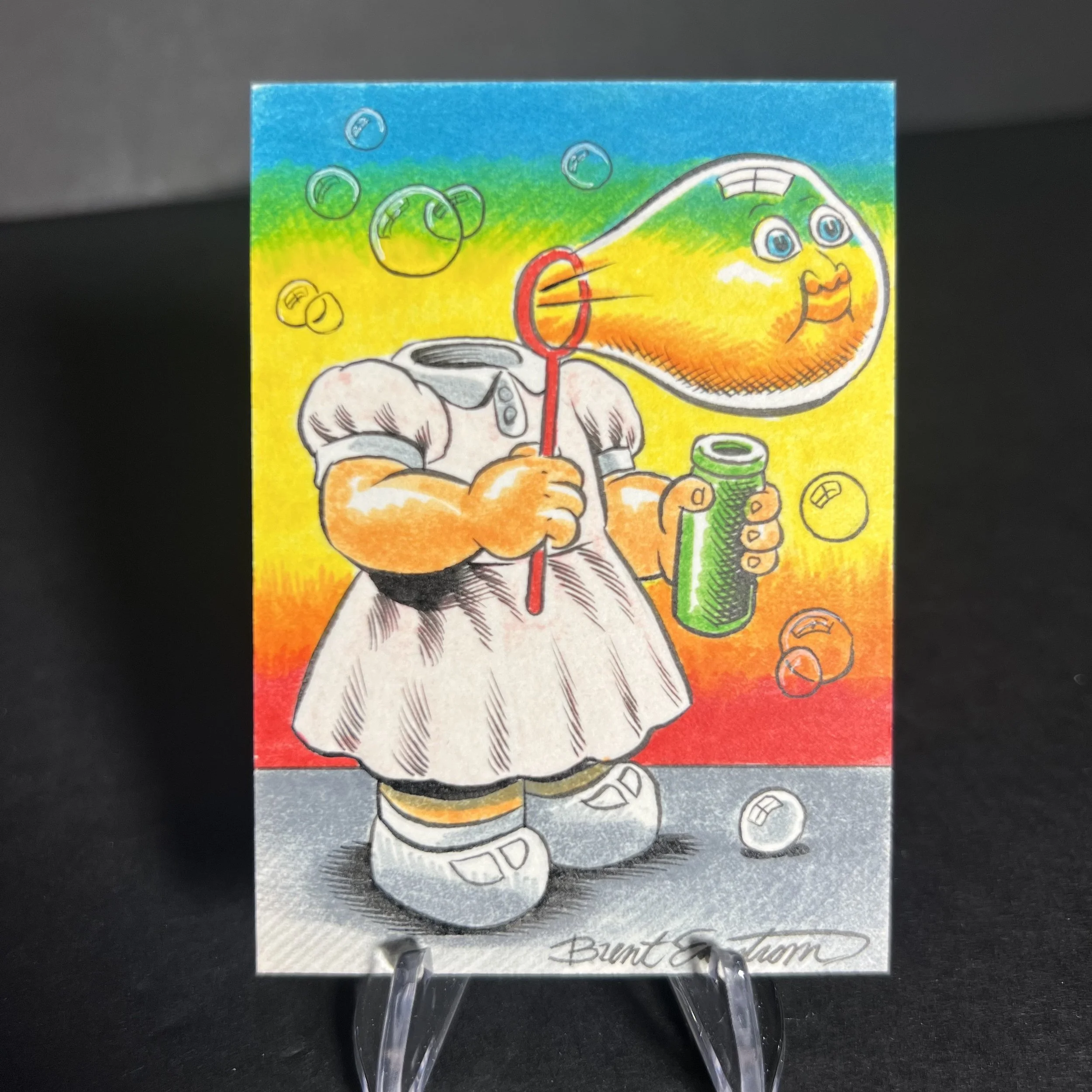 GARBAGE PAIL KIDS MISTY SUDS ARTIST SKETCH CARD BRENT ENGSTROM ART
