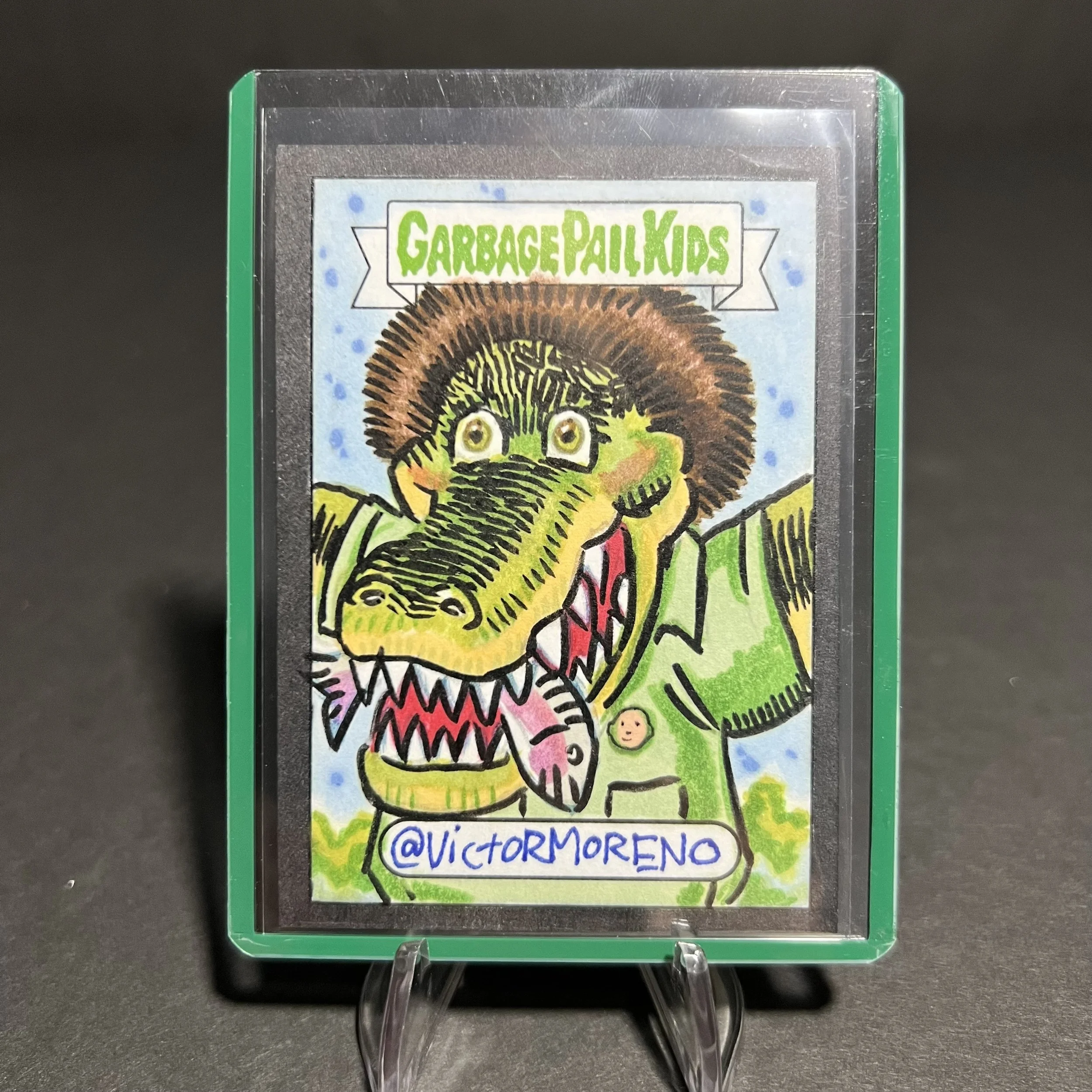 ALI GATOR Sketch Card By VICTOR MORENO FOOD FIGHT 2021