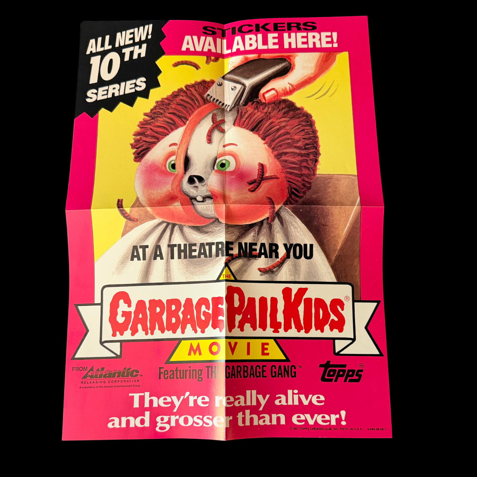 1987 GARBAGE PAIL KIDS 10TH SERIES ORIGINAL POSTER TOPPS
