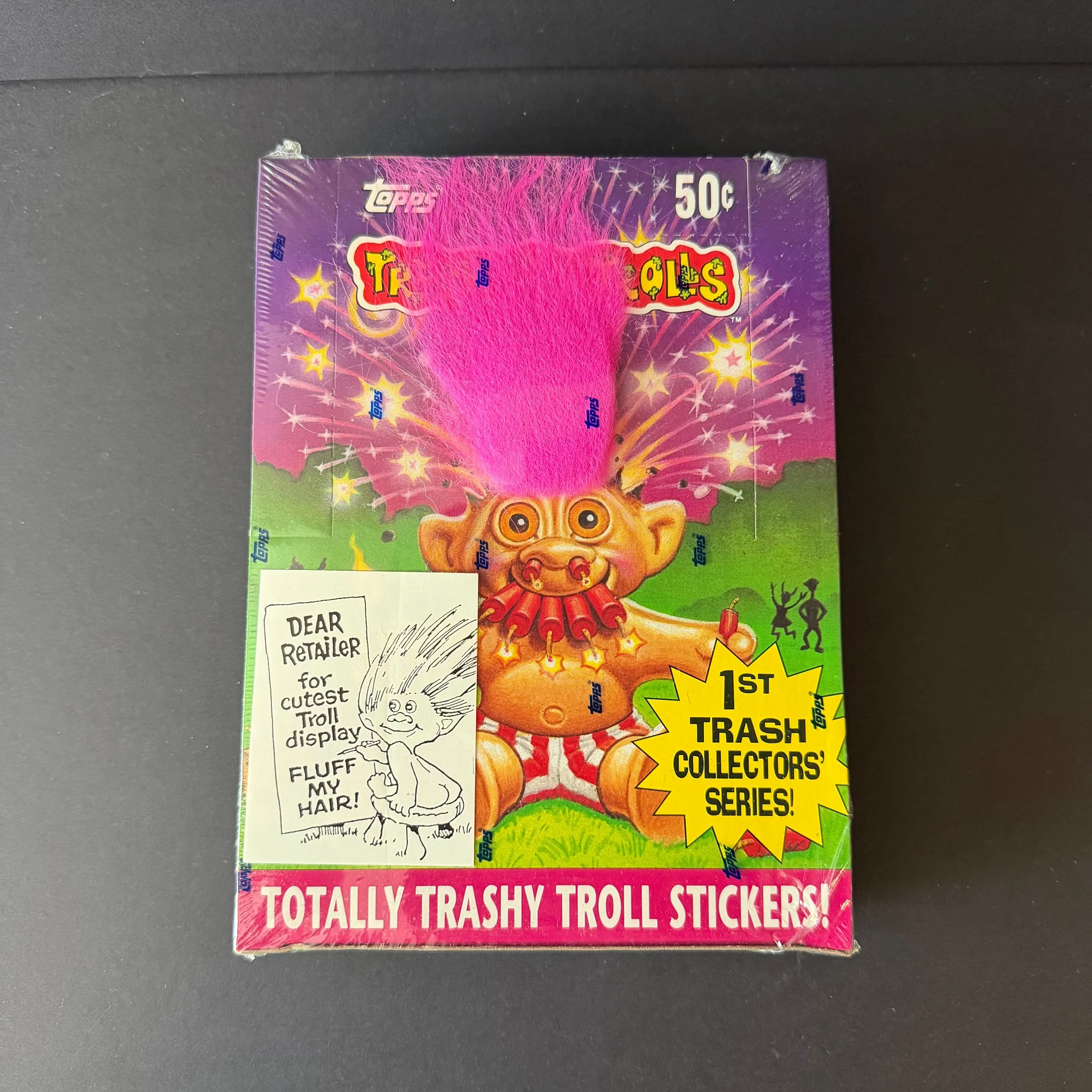 Totally Trashy Troll Stickers 1st Series Collector Box 1992 SEALED 36 Packs