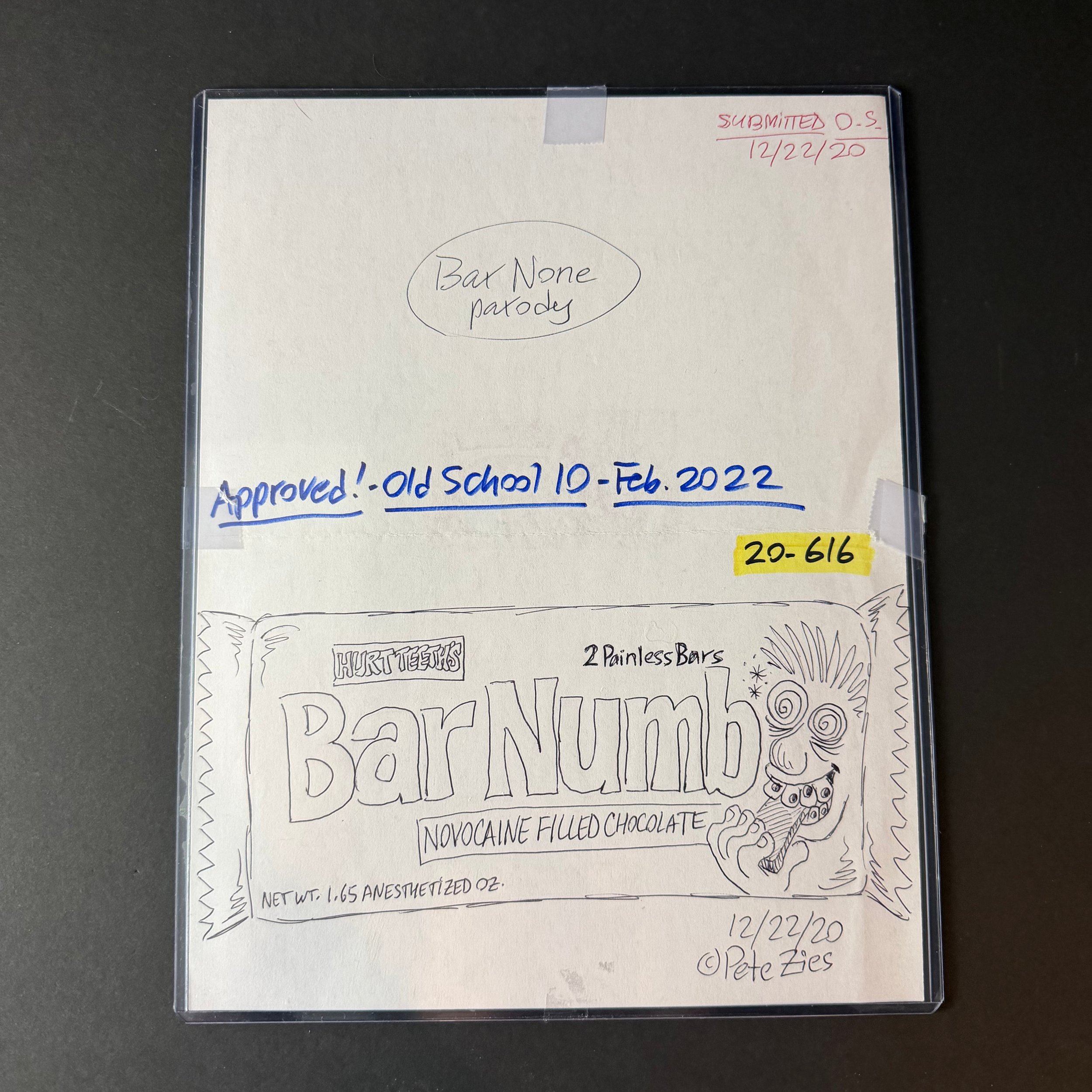 GARBAGE PAIL KIDS BAR NUMB WACKY PACKAGE PENCIL SKETCH ART OLD SCHOOL 10