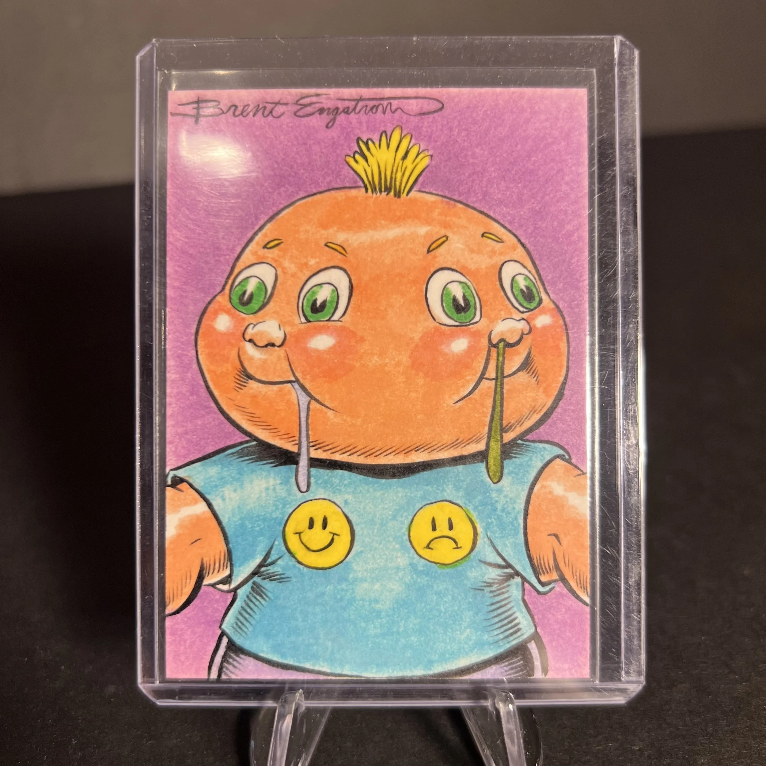 GARBAGE PAIL KIDS DOTTY DRIBBLE ARTIST SKETCH CARD BRENT ENGSTROM ART