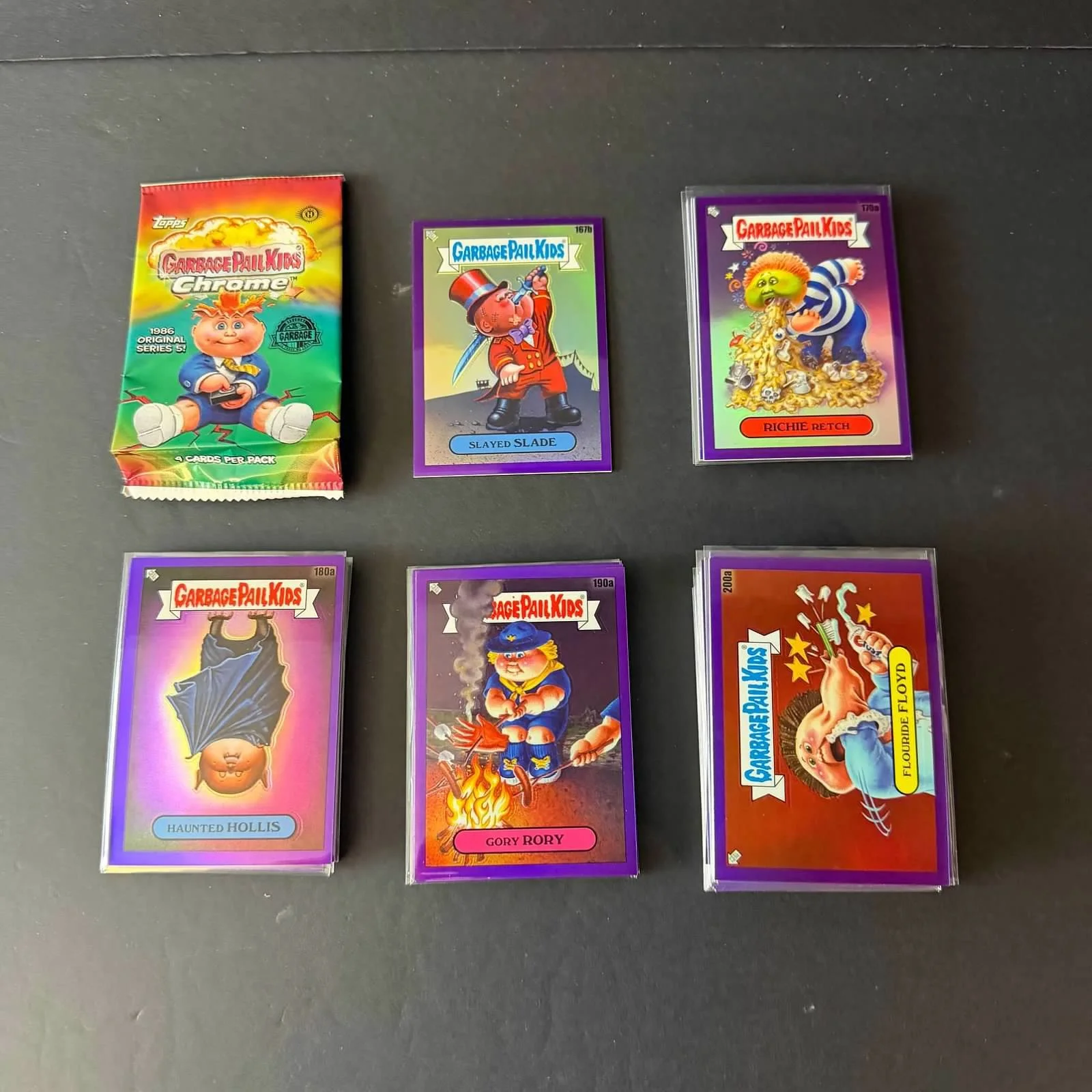 Chrome 5 Purple Wave Refractor Cards - Lot of 64