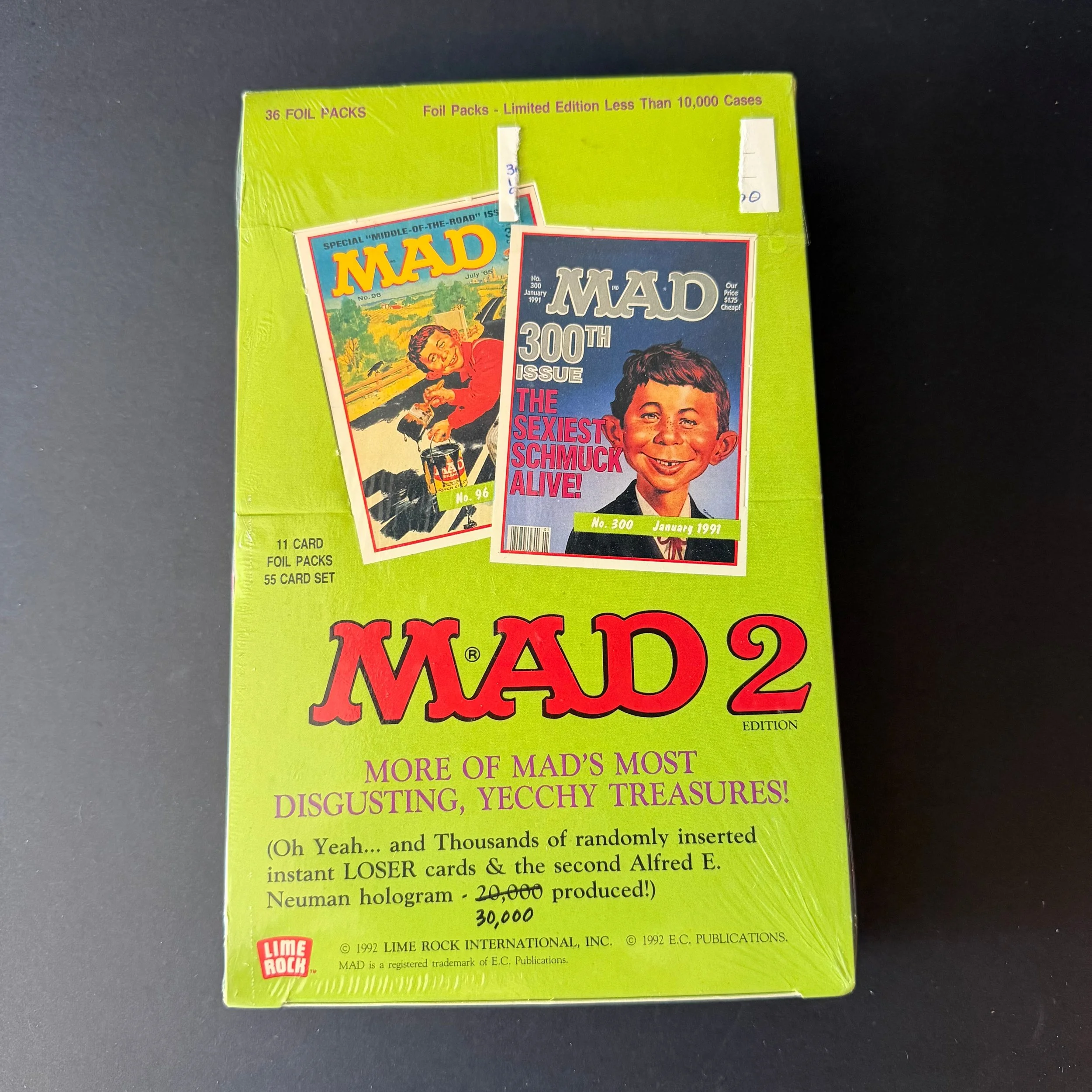 Mad Magazine Edition 2 Trading Card Box 1992 Lime Rock SEALED 36 Foil Packs