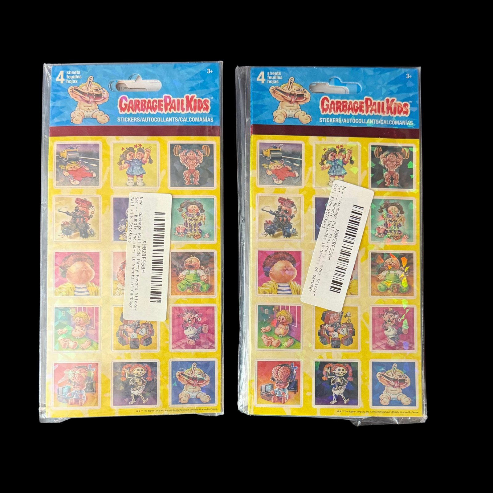 GARBAGE PAIL KIDS MINI STICKER SHEETS & PUFFY STICKERS SEALED 2 BUNDLE LOT GPK