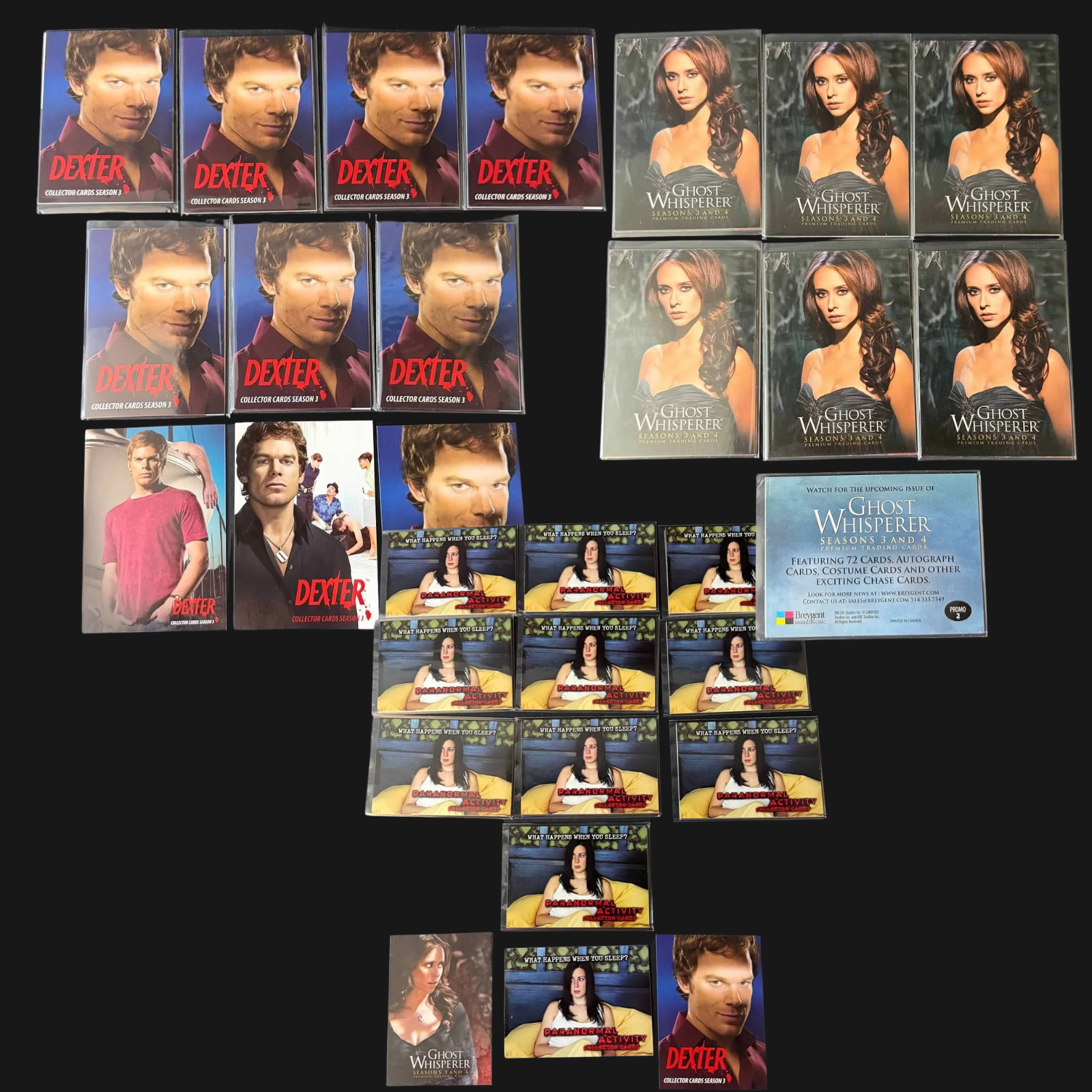 GHOST WHISPERER DEXTER PARANORMAL ACTIVITY Promo Card Lot