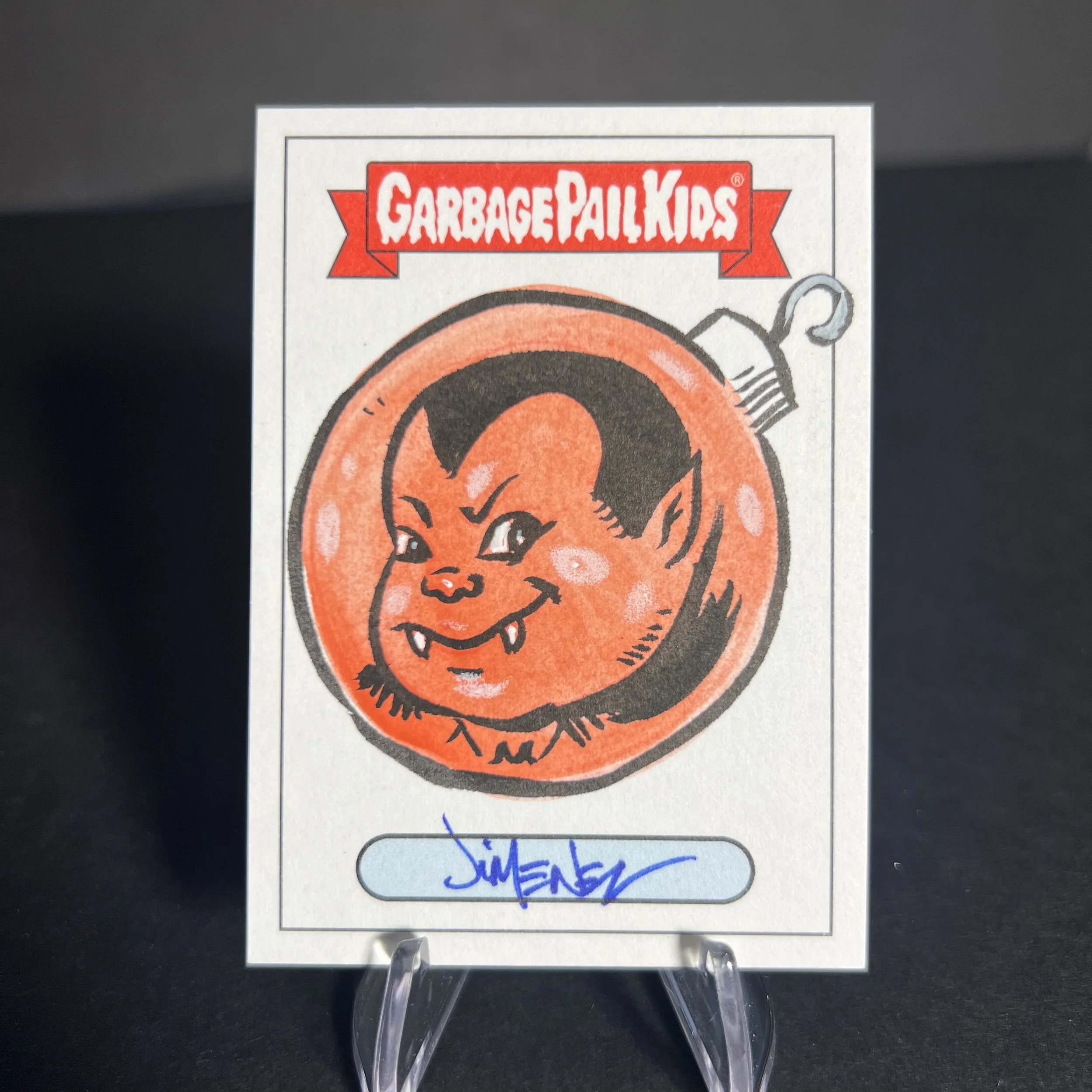 GARBAGE PAIL KIDS NASTY NICK SKETCH CARD JIMENEZ WE HATE HOLIDAY SEASON 2019