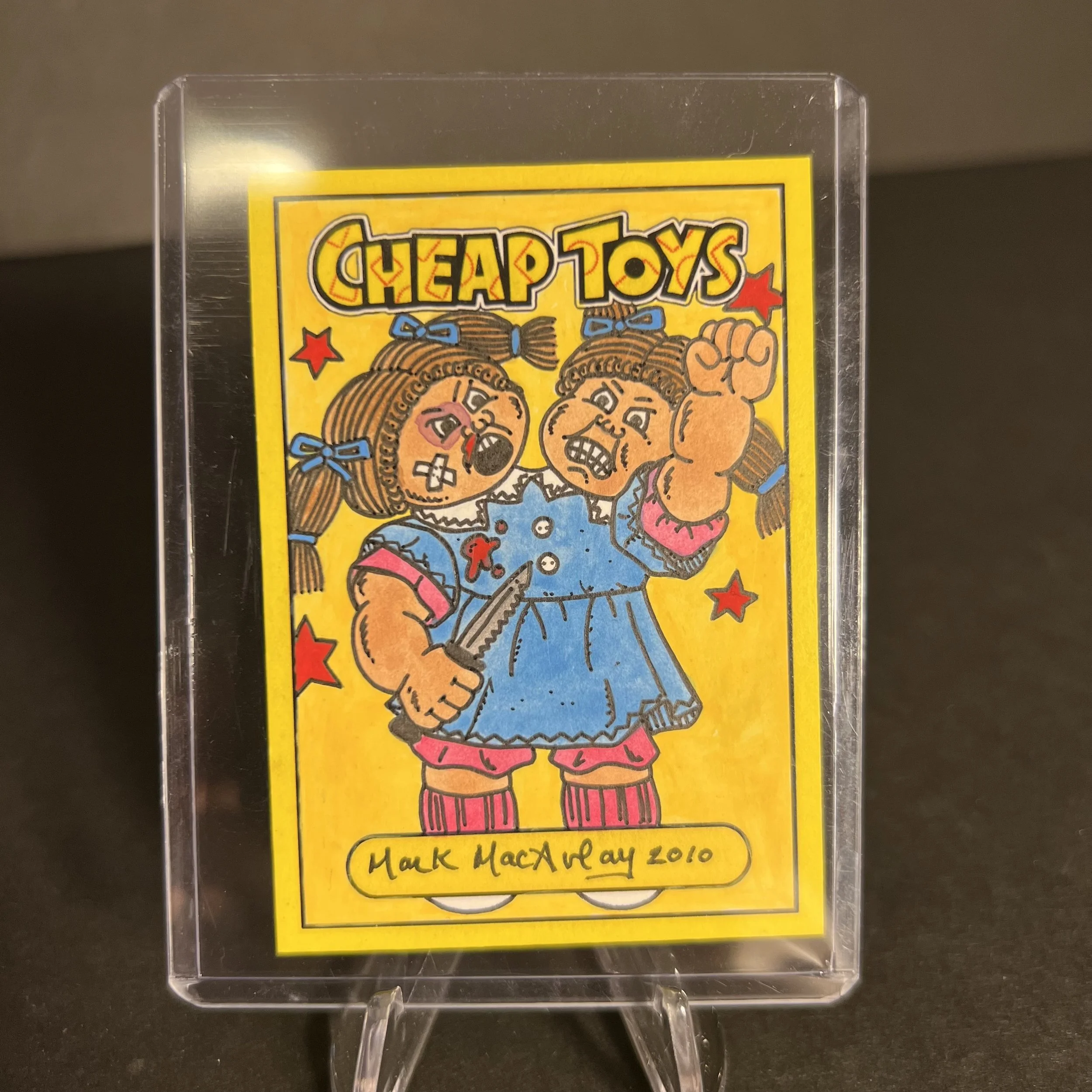 GARBAGE PAIL KIDS FRAN FRAN SKETCH CARD MARK MACAULAY CHEAP TOYS SERIES 1