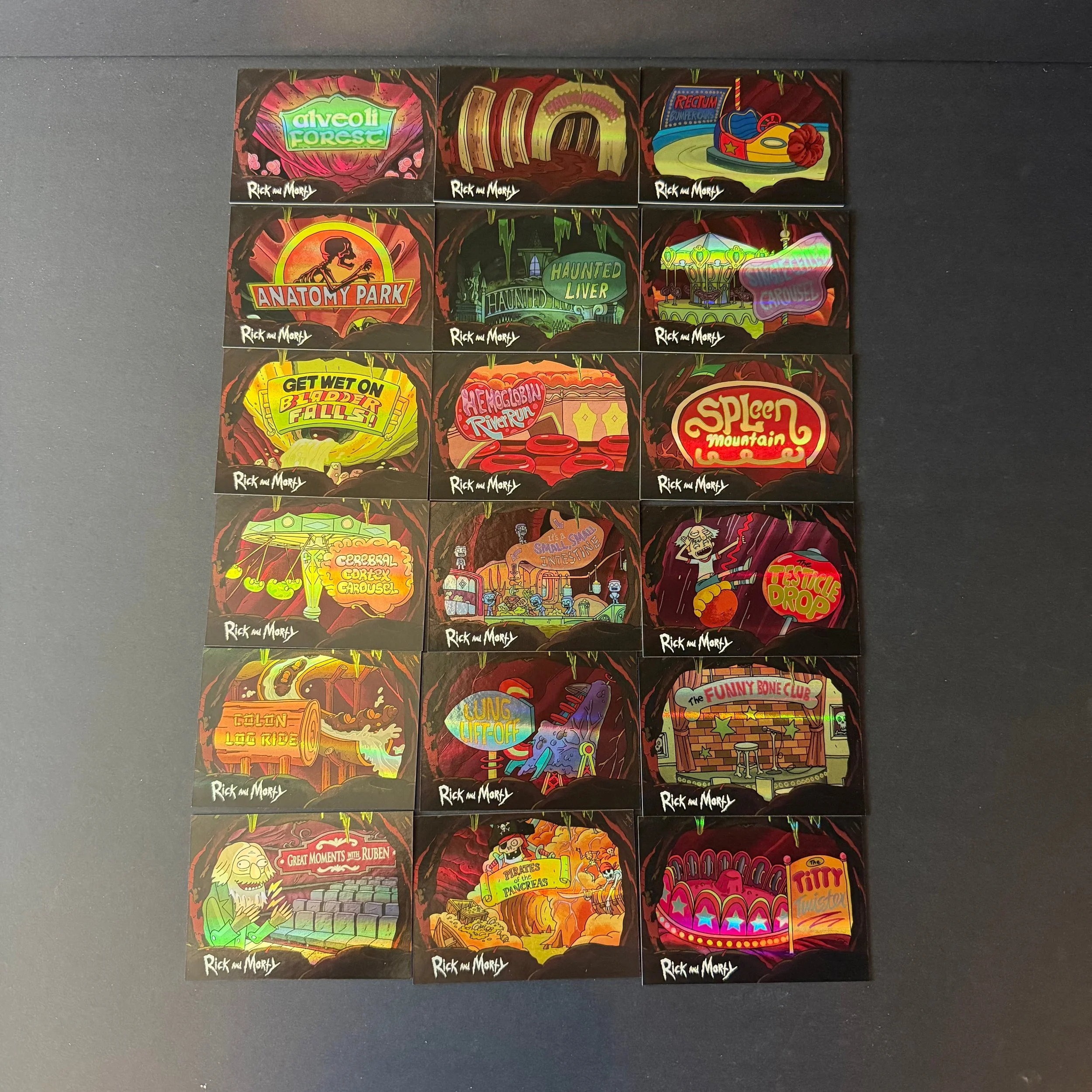 RICK AND MORTY SEASON 1 ANATOMY PARK FOIL INSERT SET 2018