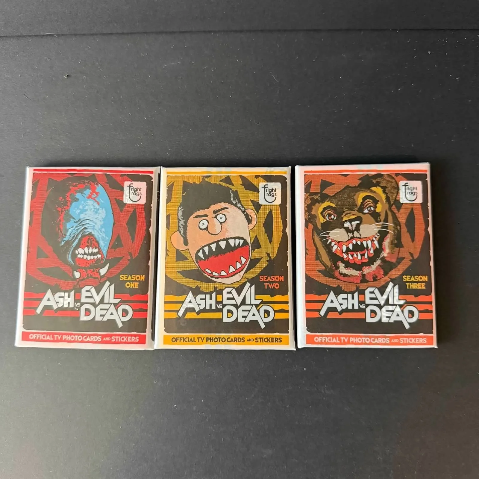 ASH VS EVIL DEAD Fright-Rags Wax Pack Set Seasons 1–3 SEALED