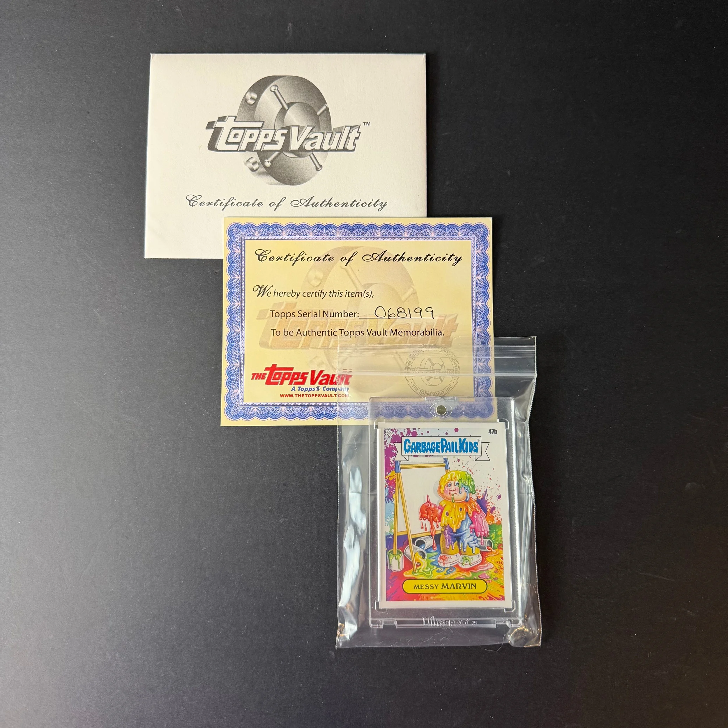 GARBAGE PAIL KIDS TOPPS VAULT LATE TO SCHOOL MESSY MARVIN BLANK BACK