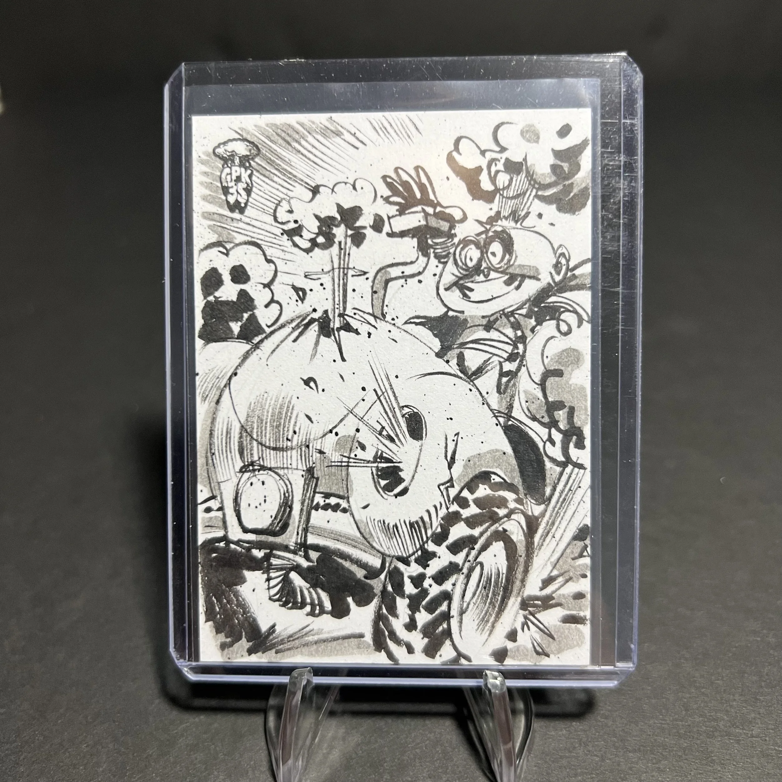 ADAM BOMB DRIVER Sketch Card By LOWELL ISAAC KRASHERS 2020