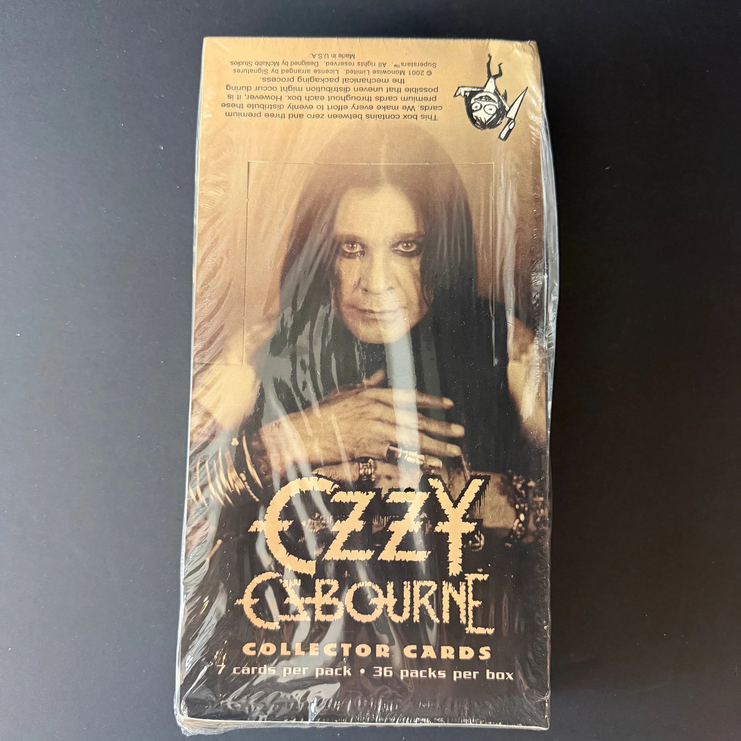 OZZY OSBOURNE Collector Card Box 2001 SEALED 36 Packs Rock