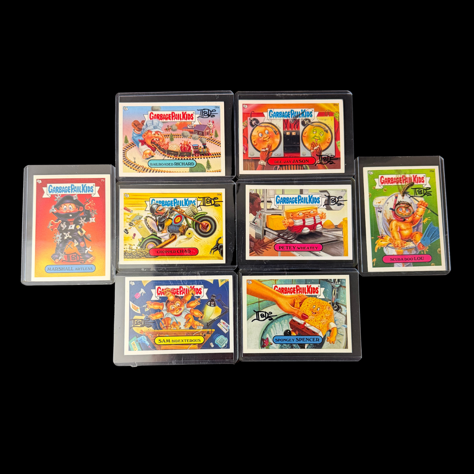 2004 GARBAGE PAIL KIDS ALL NEW SERIES LUIS DIAZ AUTOGRAPH CARD LOT OF 8