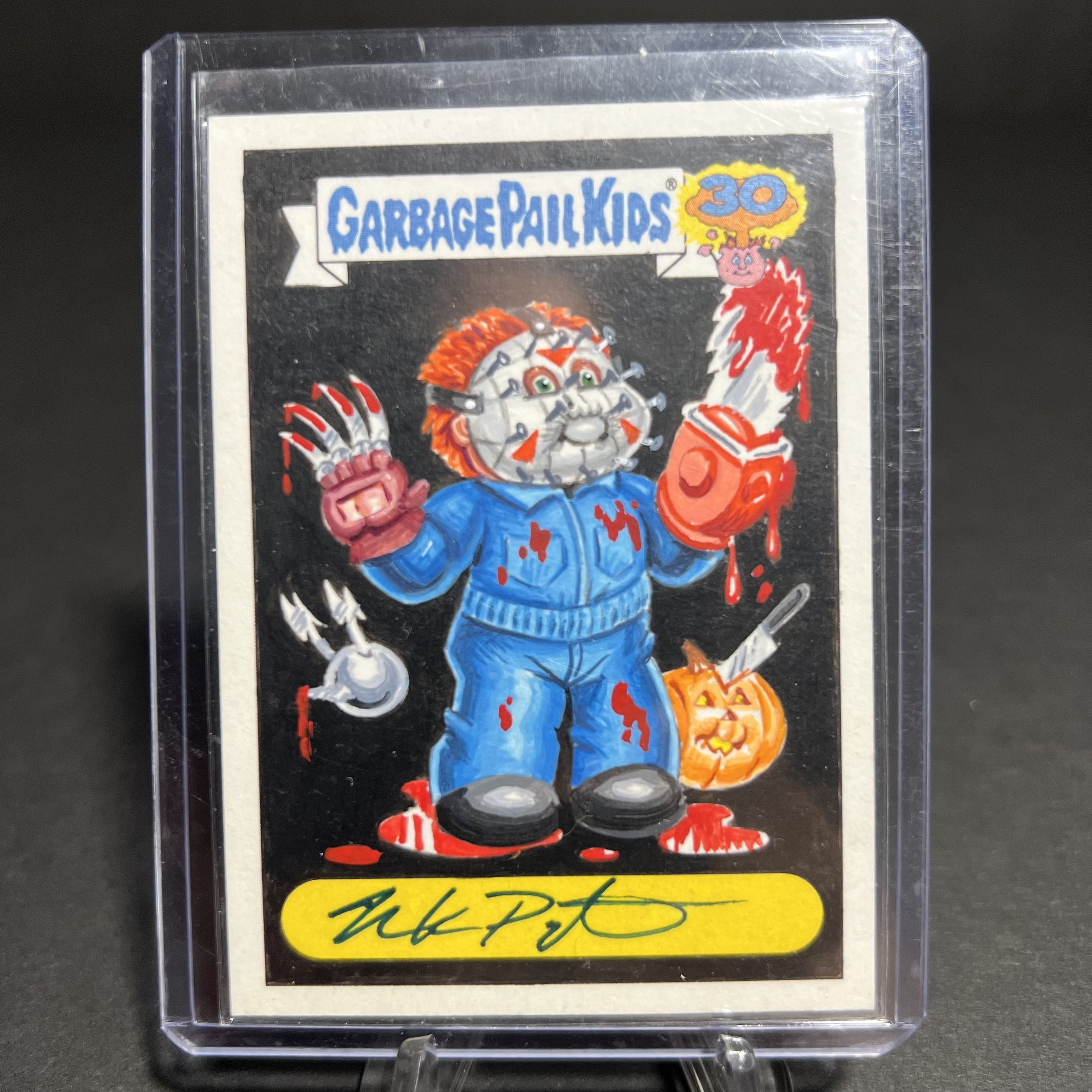 FRIGHT RAG FREDDY SKETCH CARD BY Mark Pingitore 30TH ANNIVERSARY