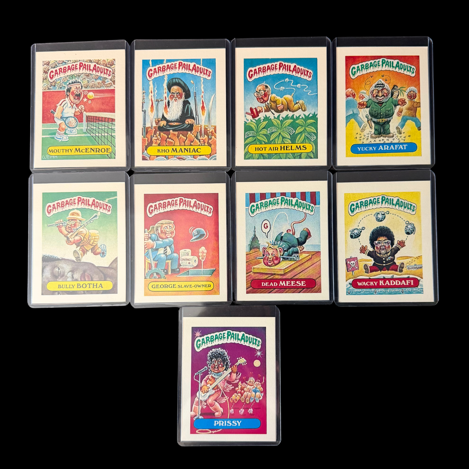 GARBAGE PAIL KIDS ADULTS COMPLETE CARD SET OF 9