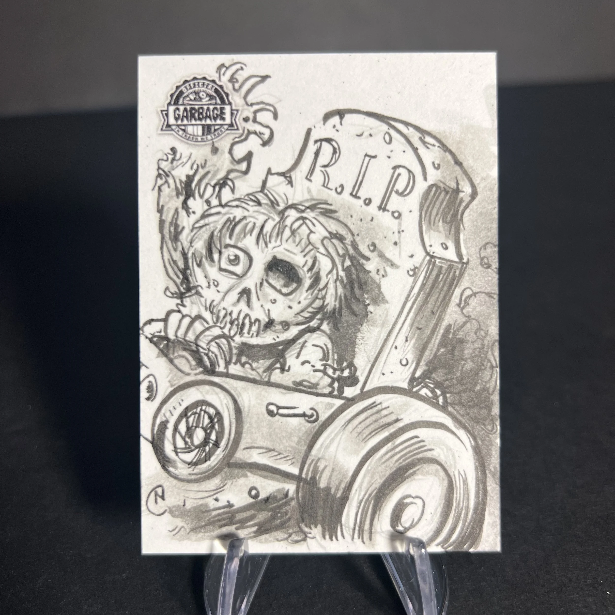 GARBAGE PAIL KIDS DEAD TED SKETCH CARD NEIL CAMERA KRASHERS 2021