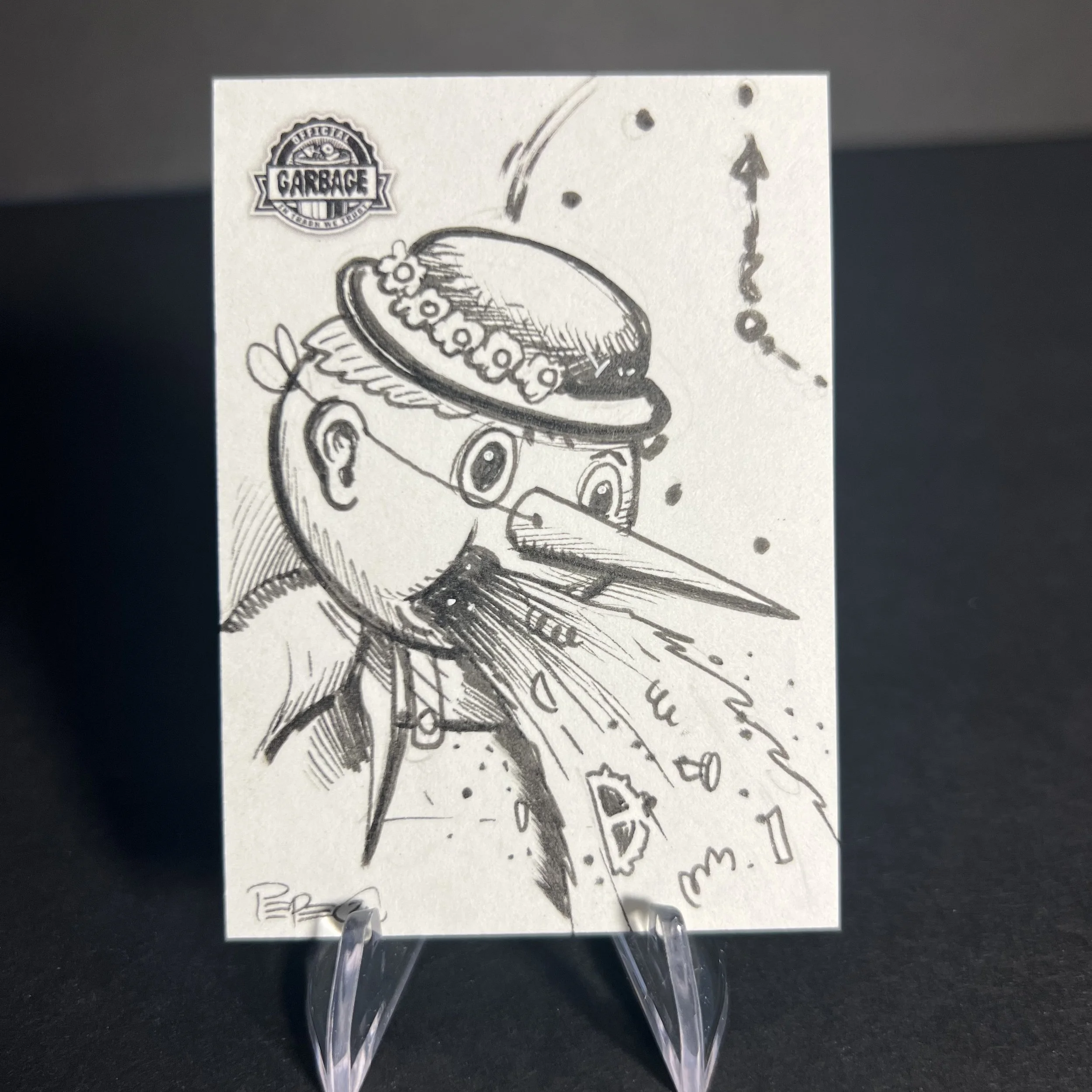 GARBAGE PAIL KIDS CUCKOO CLARK SKETCH CARD DARRIN PEPE KRASHERS 2021
