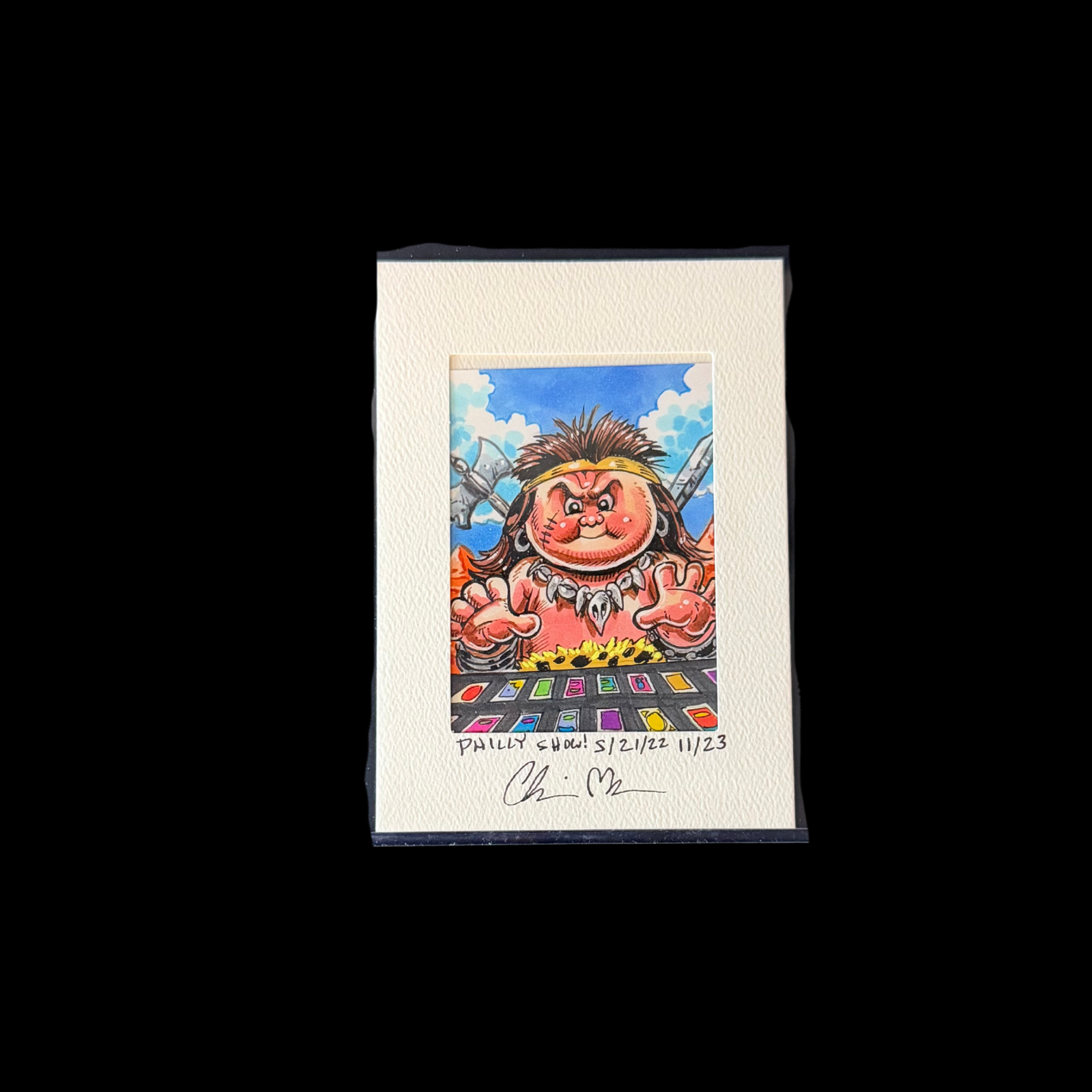 GARBAGE PAIL KIDS CHRIS MEEKS MAD MIKE SKETCH CARD