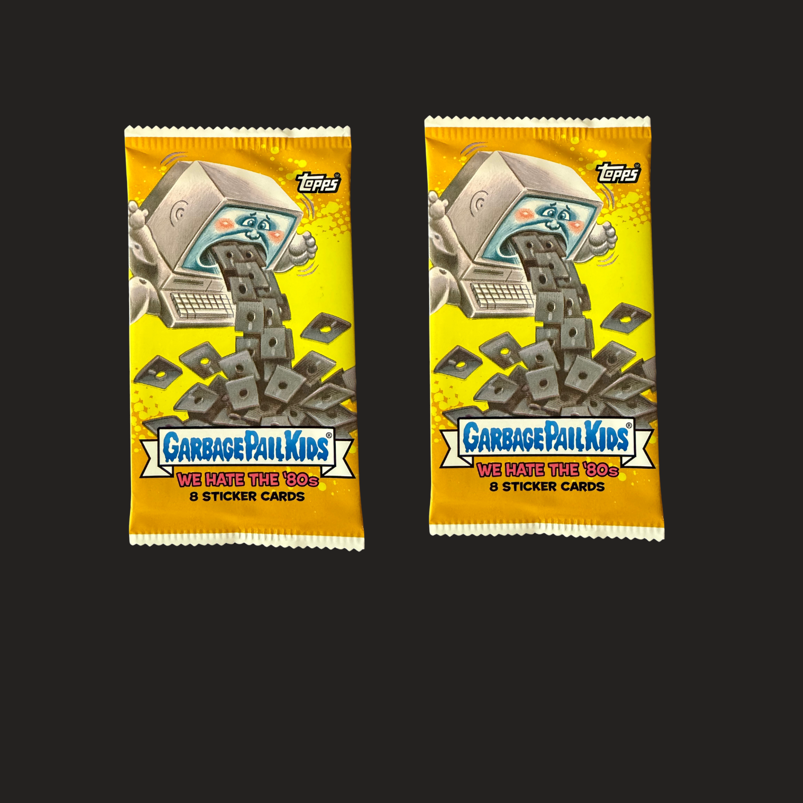 Garbage Pail Kids We Hate the ’80s 8-Card Sticker Packs – Lot of 2