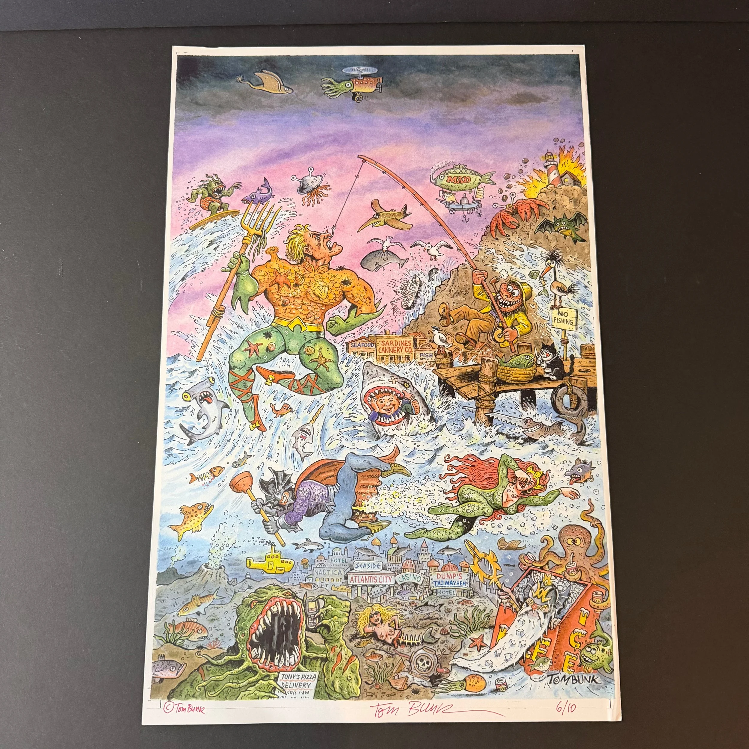 GARBAGE PAIL KIDS DC AQUAMAN COMIC COVER POSTER TOM BUNK #6/10