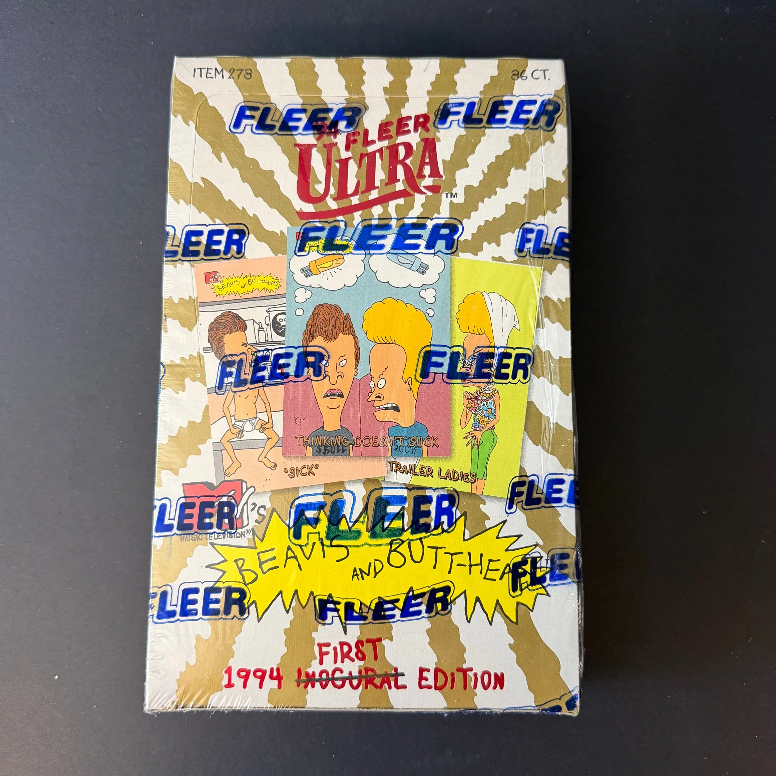 Beavis and Butt-Head Trading Card Box 1994 Fleer FACTORY SEALED