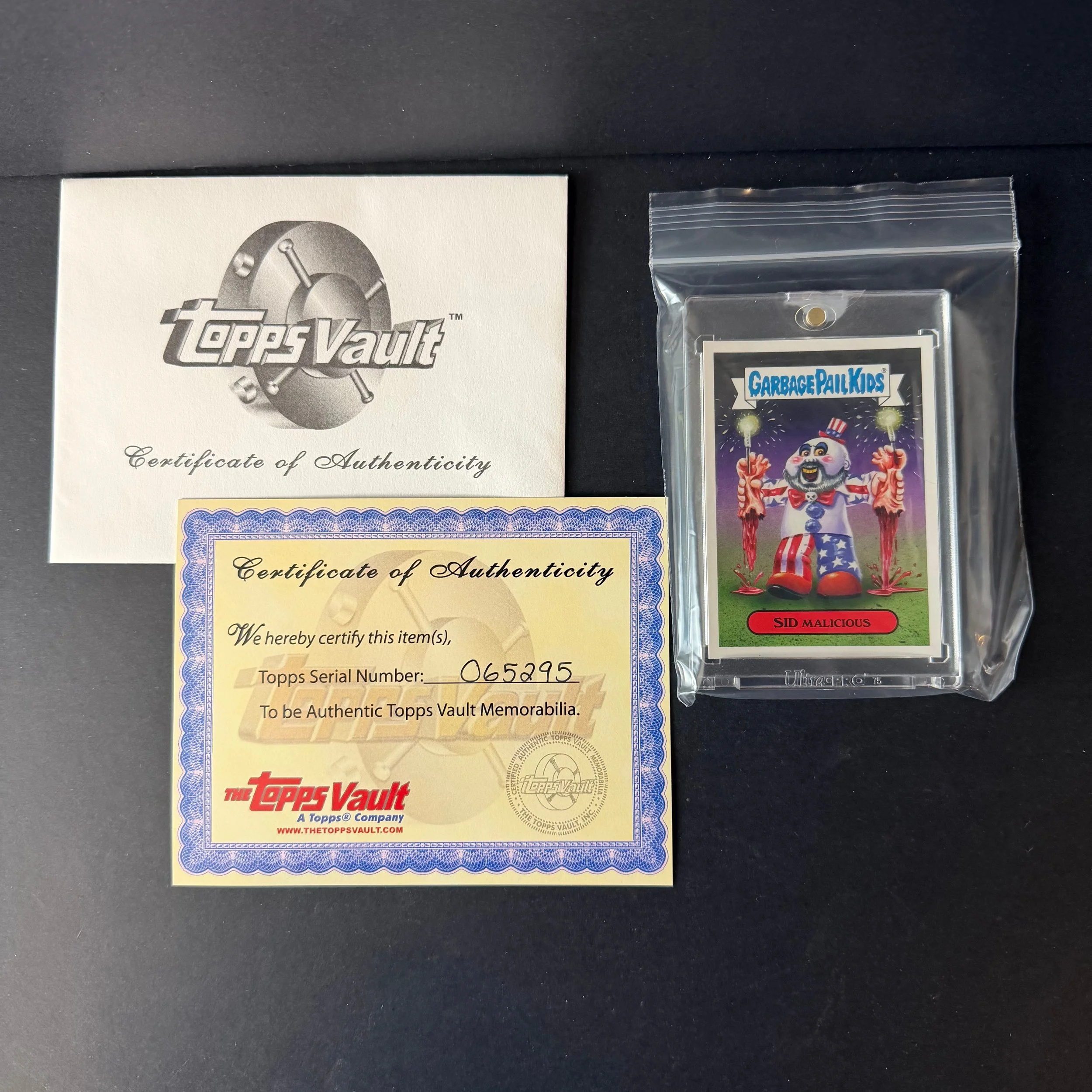 2019 GPK Revenge of Oh the Horror-ible Sid Malicious 1/1 Blank Back Topps Vault