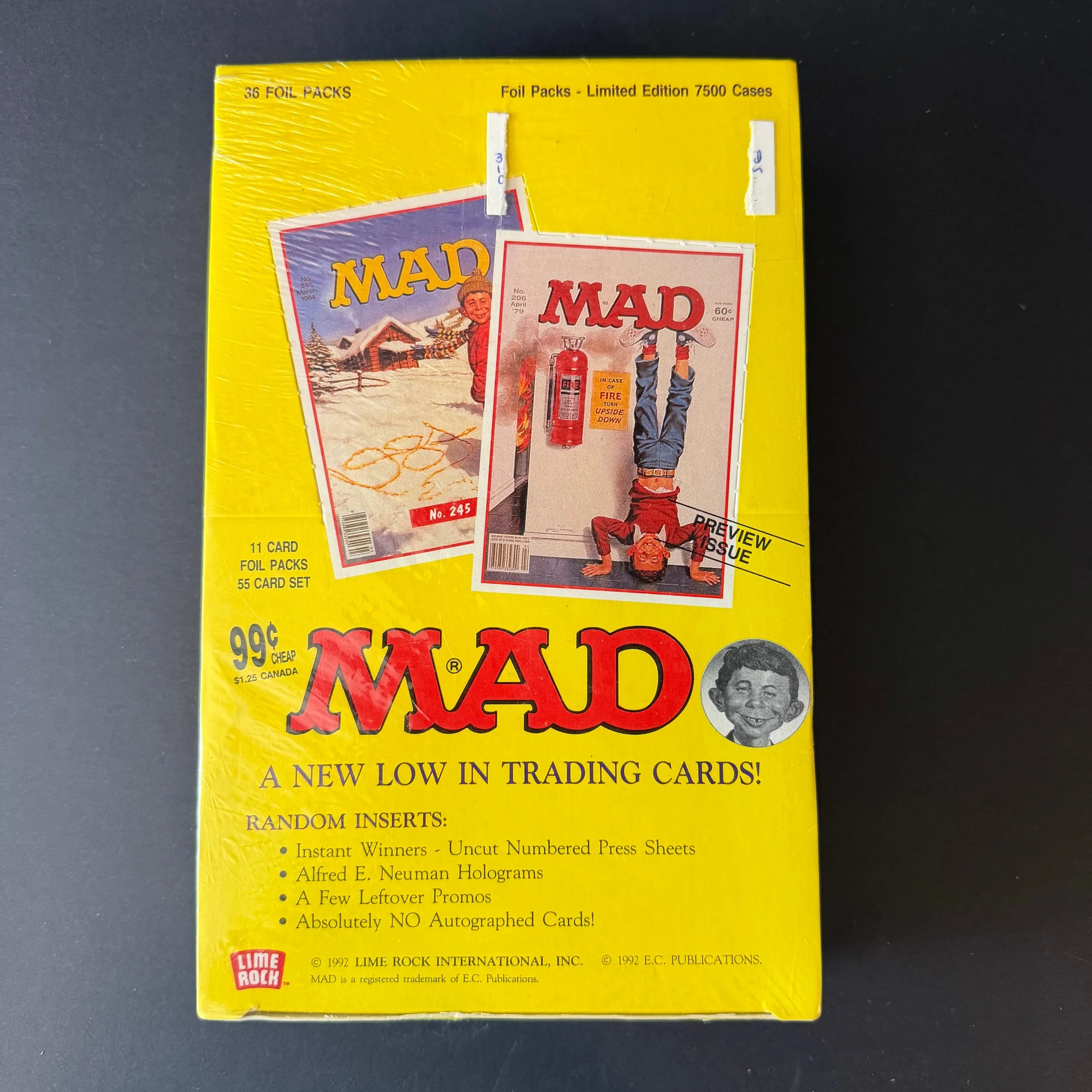 Mad Magazine A New Low in Trading Cards Box 1992 Lime Rock SEALED