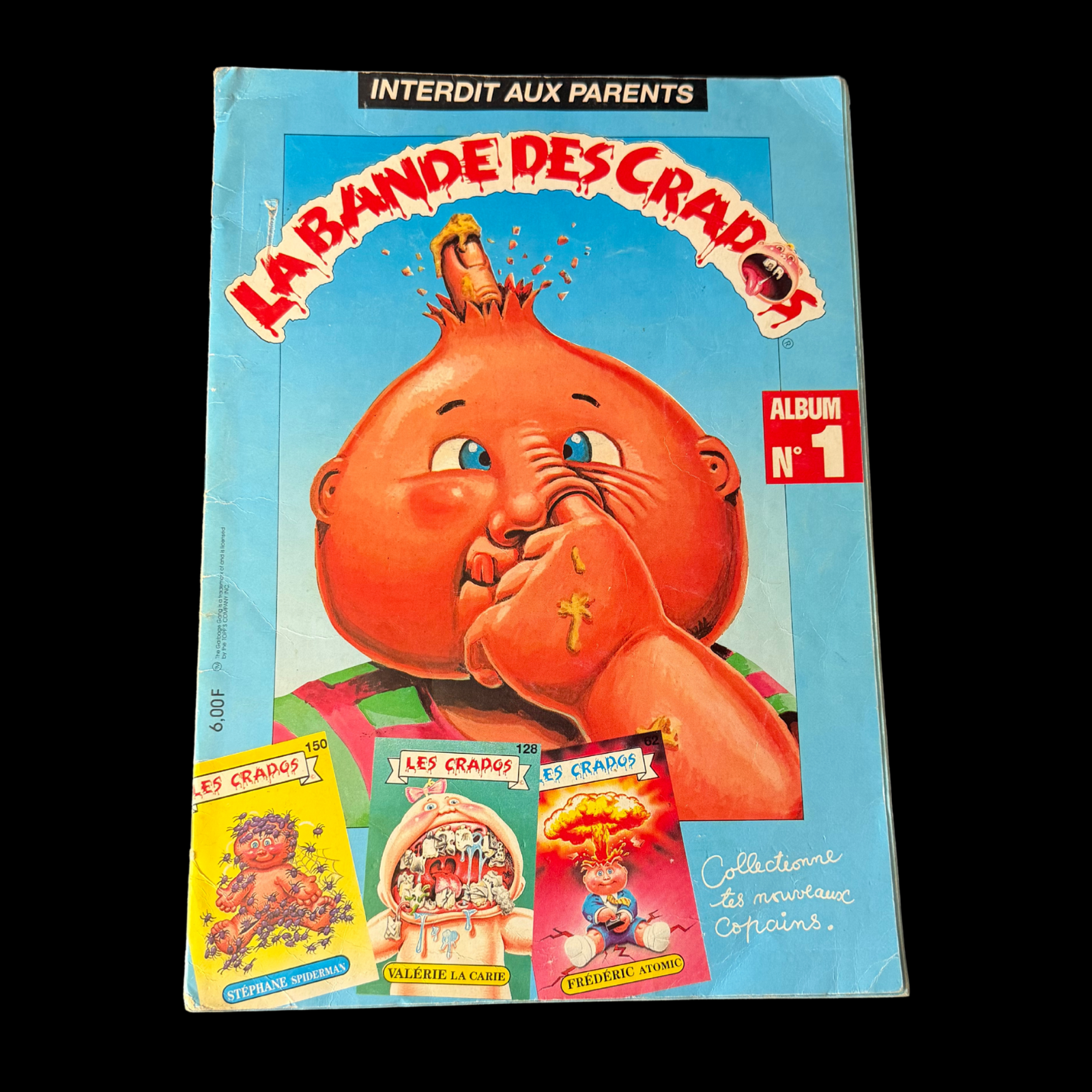 1989 GARBAGE PAIL KIDS FRANCE LES CRADOS ALBUM 1 INCOMPLETE