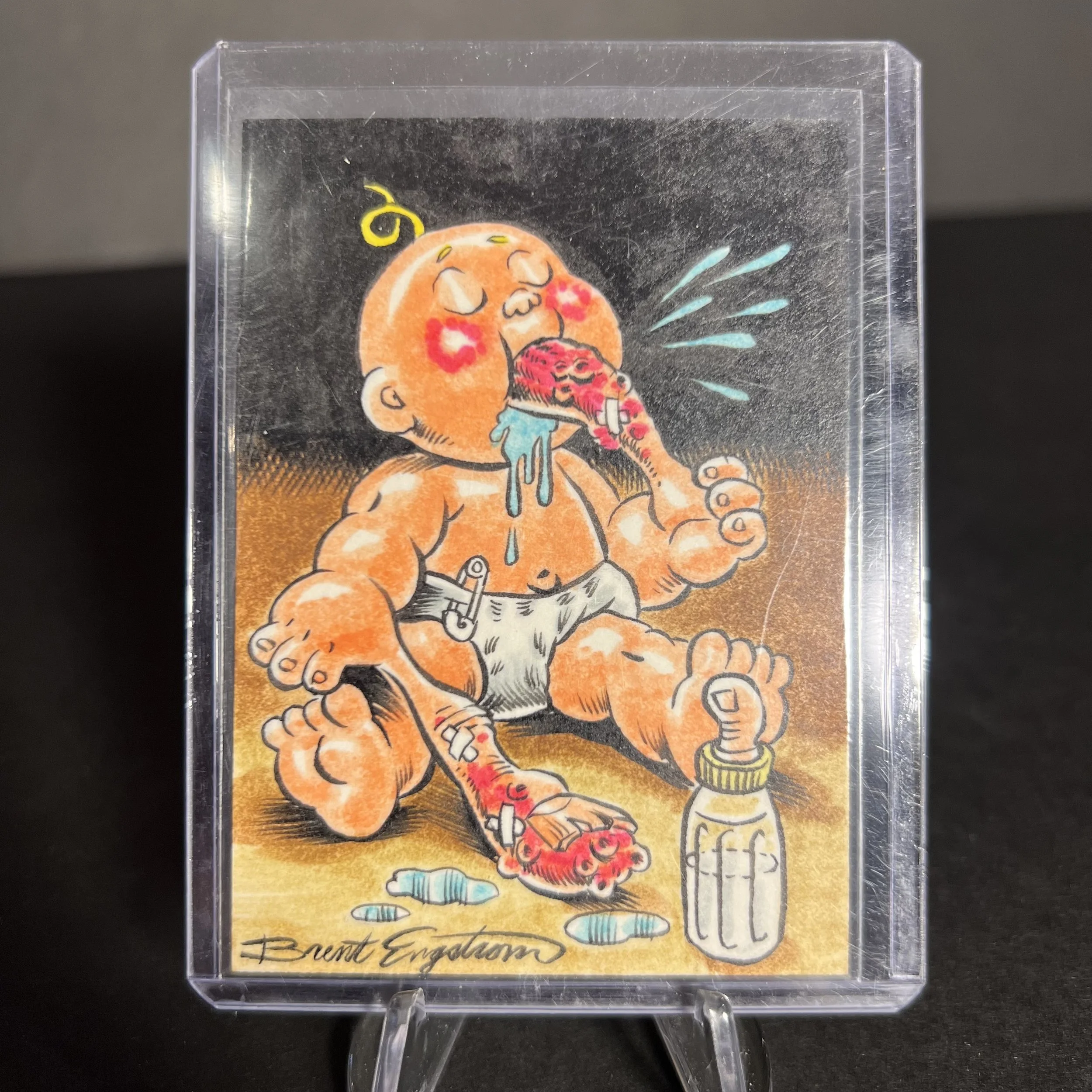 GARBAGE PAIL KIDS TOM THUMB ARTIST SKETCH CARD BRENT ENGSTROM ART