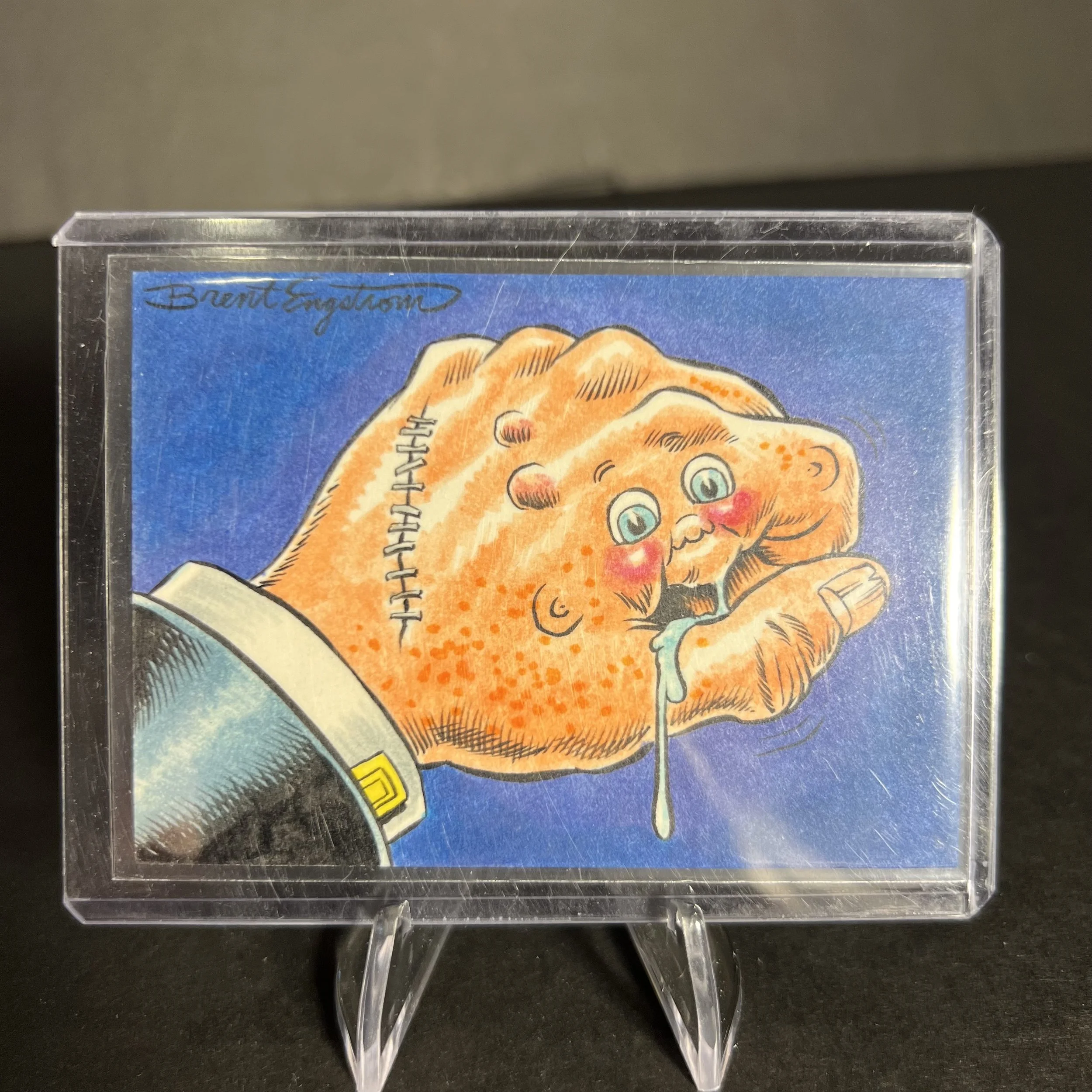 GARBAGE PAIL KIDS UGLY HANS ARTIST SKETCH CARD BRENT ENGSTROM ART