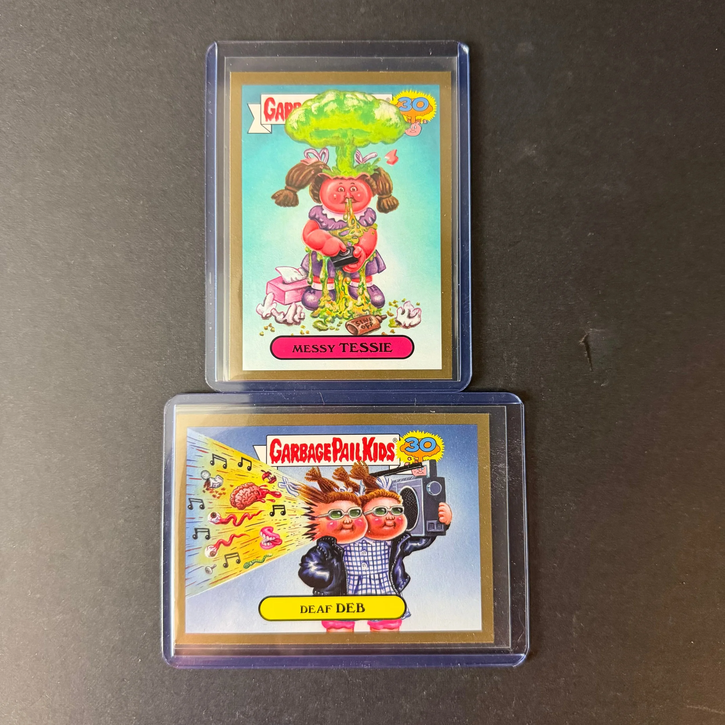 GARBAGE PAIL KIDS 2015 30TH ANNIVERSARY GOLD CARD LOT MESSY TESSIE DEAF DEB