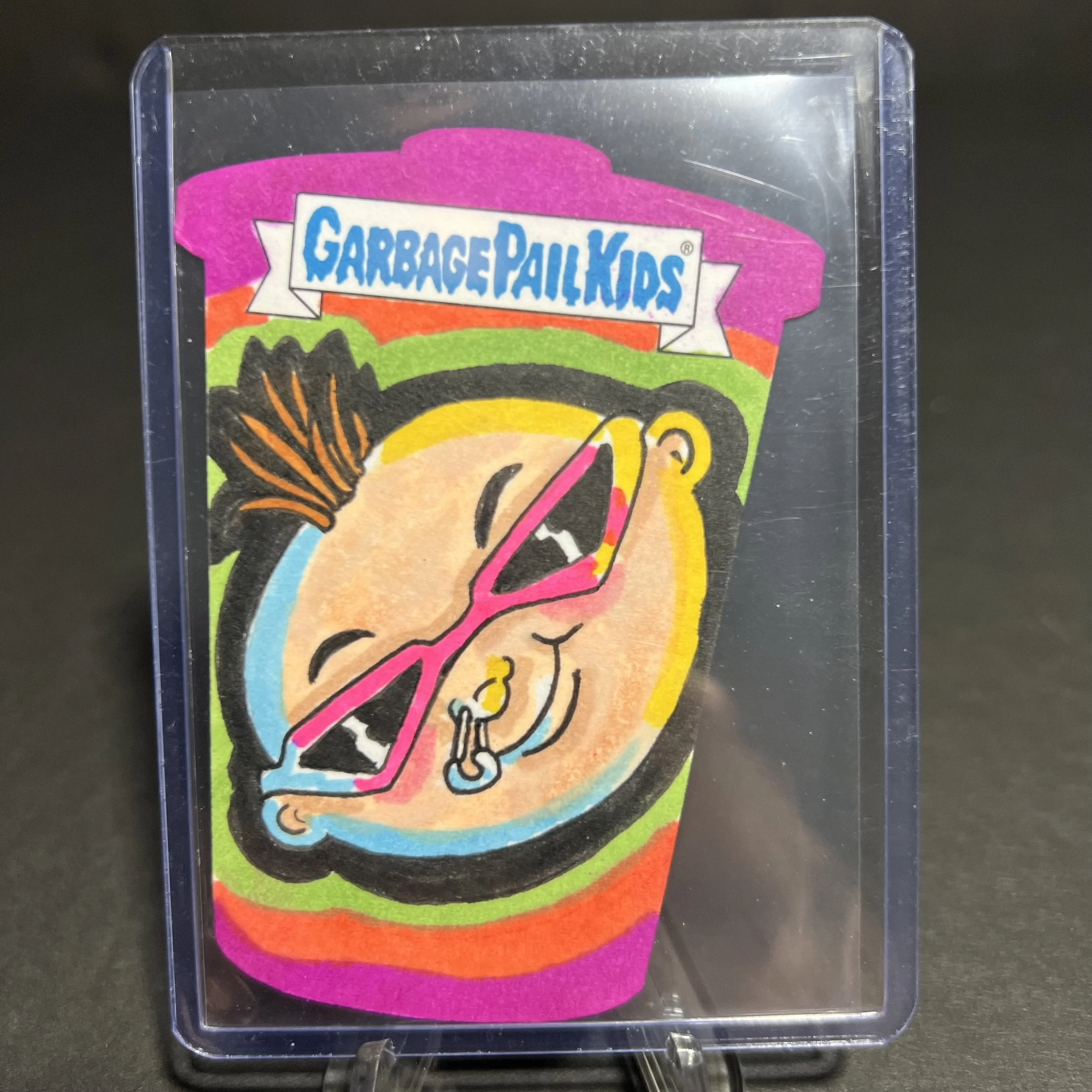 NEW WAVE DAVE TRASH CAN SKETCH CARD SCHERES GO ON VACATION