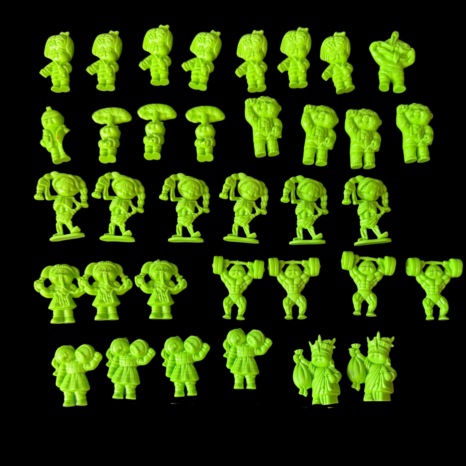 GARBAGE PAIL KIDS CHEAP TOYS LIGHT GREEN LOT OF 35