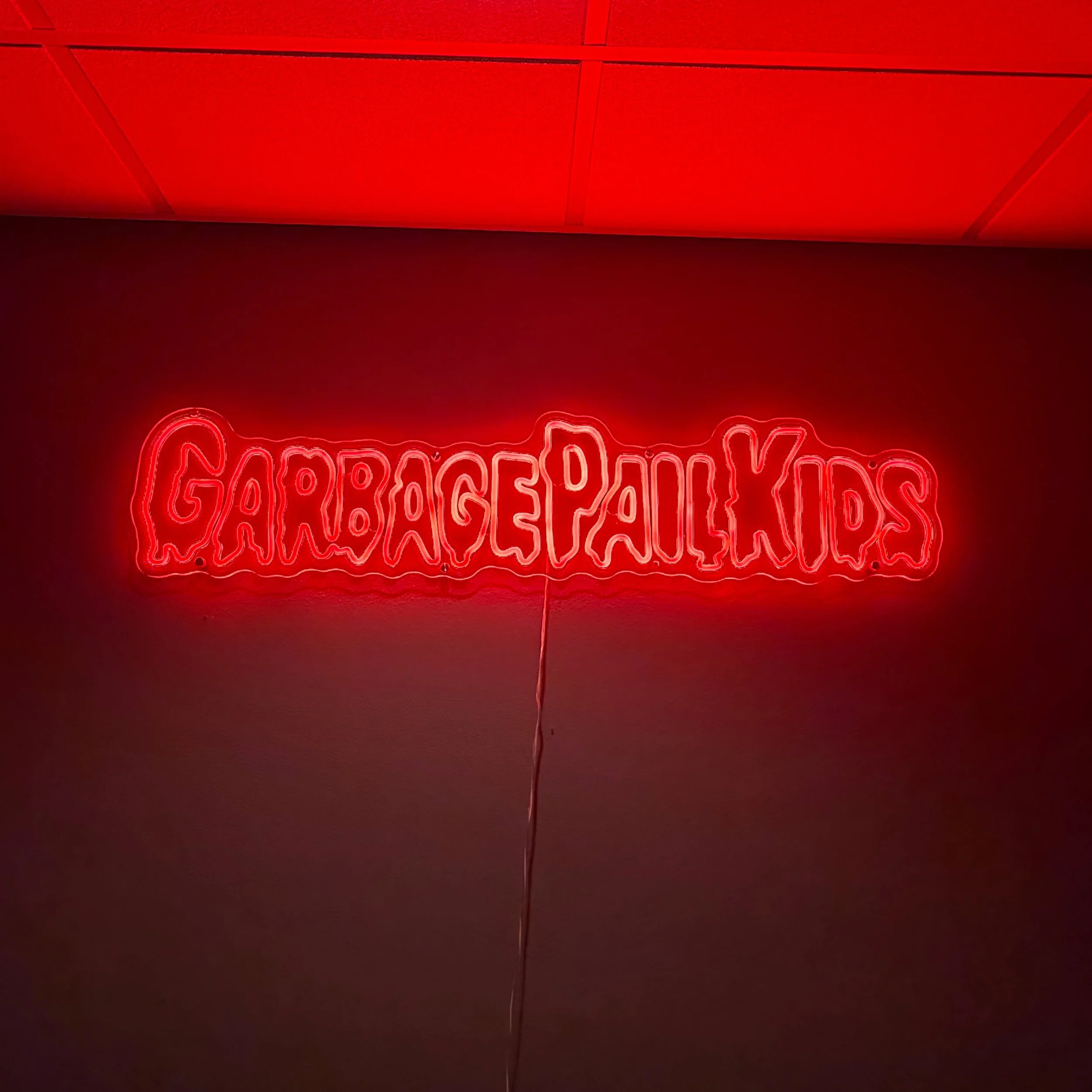 GARBAGE PAIL KIDS LOGO NEON WALL HANGING SIGN