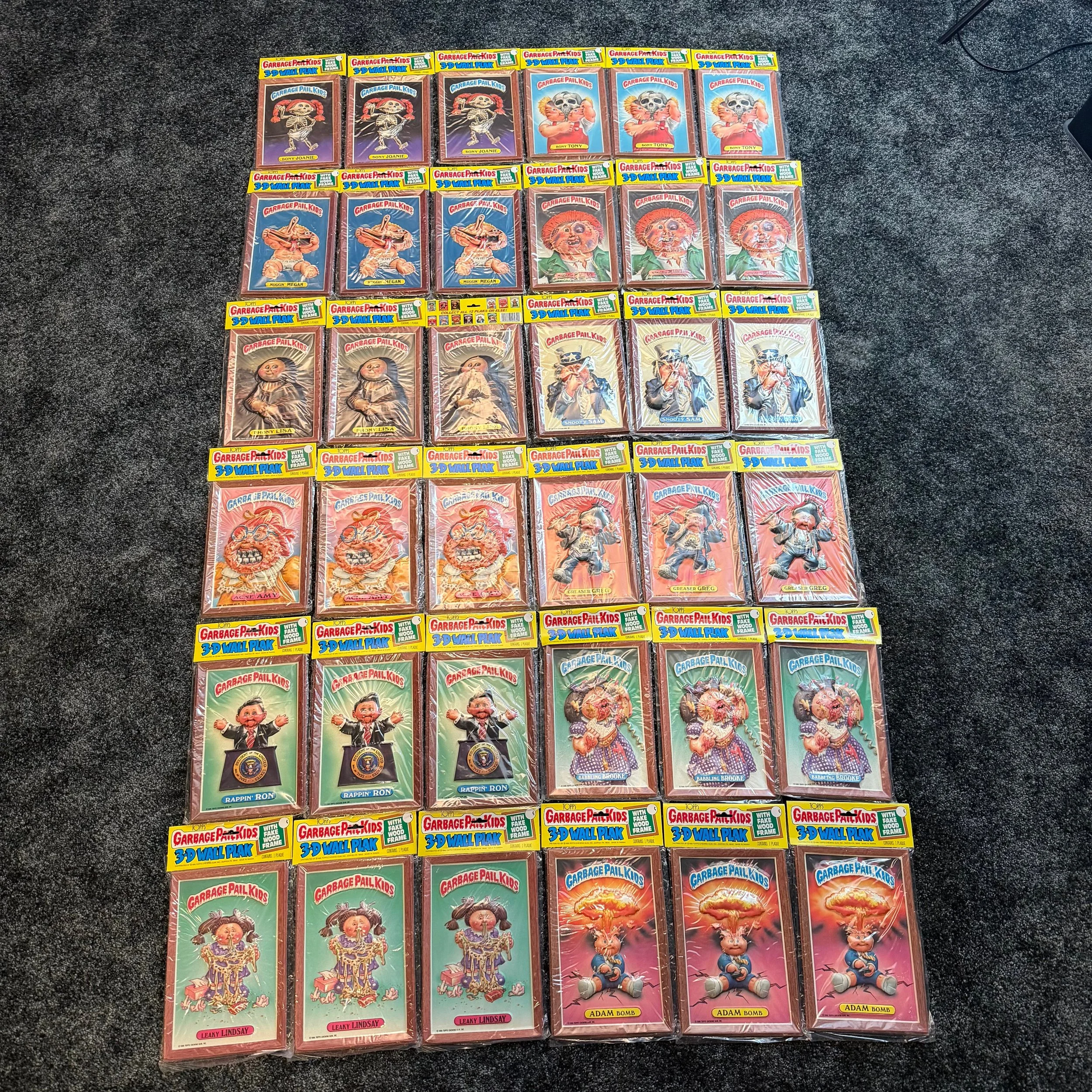 GARBAGE PAIL KIDS 3-D WALL PLAKS BOX OF 36 UNOPENED MAKES 3 SETS