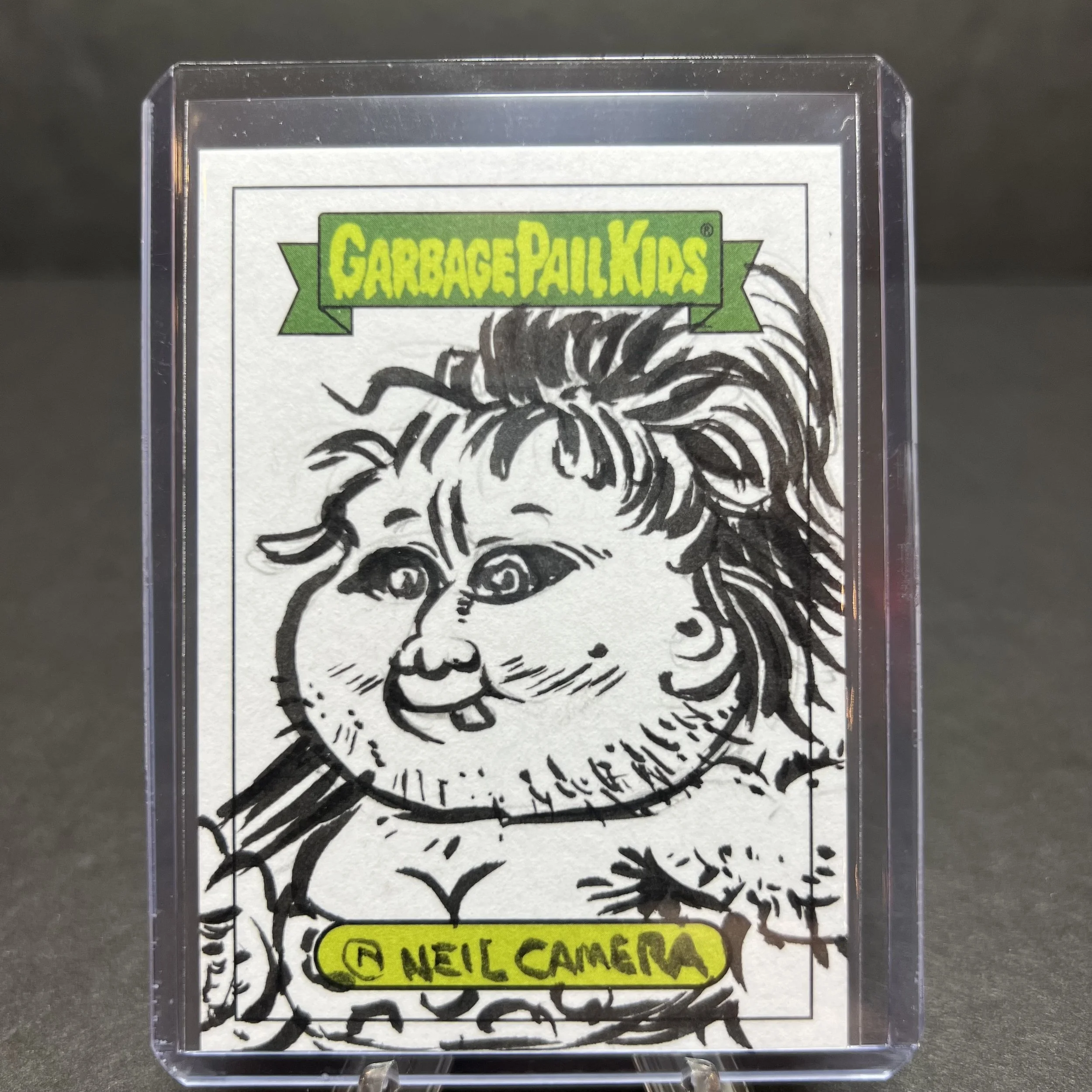 GARBAGE PAIL KIDS HAIRY CARRIE SKETCH NEIL CAMERA SCRATCH N STINK 2019