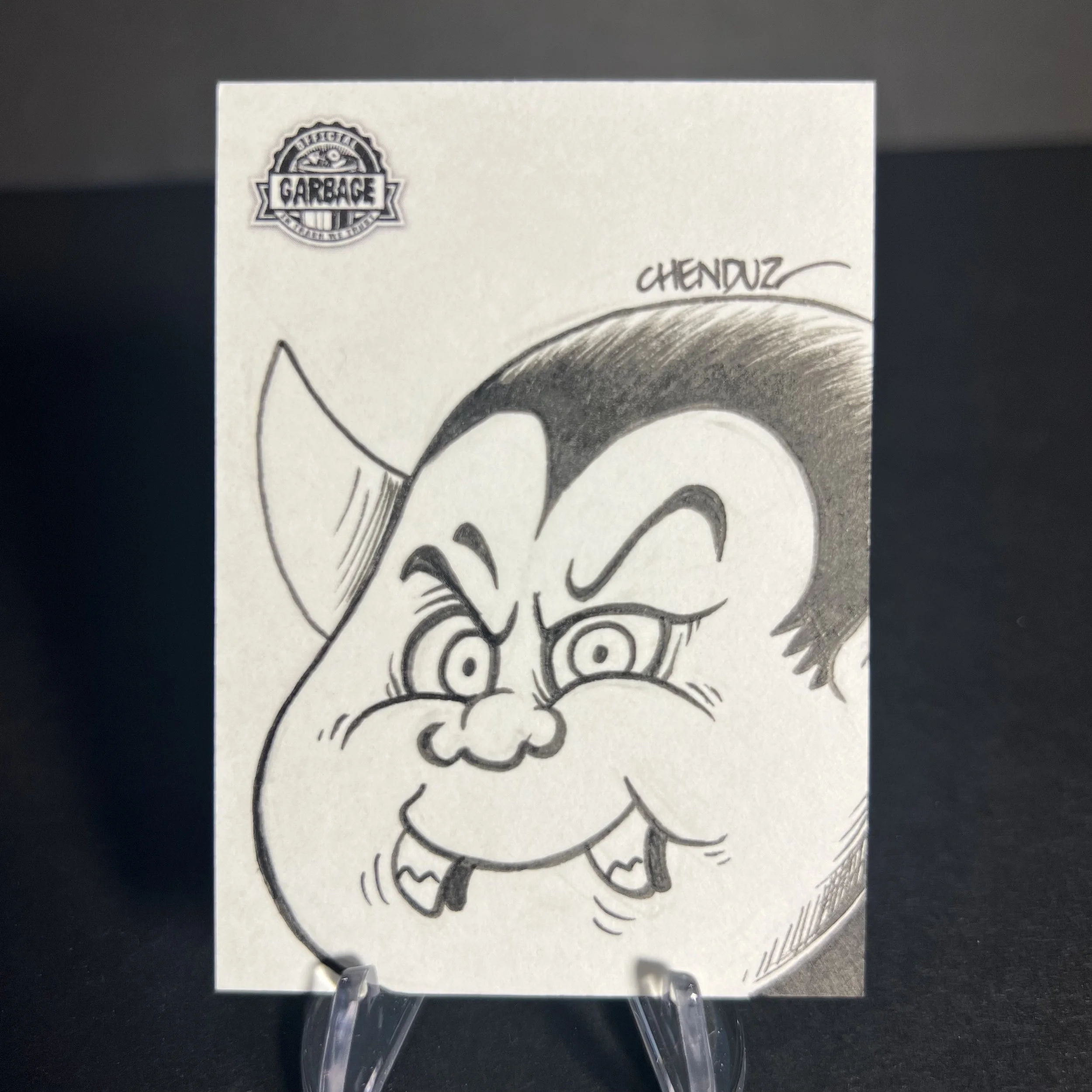 GARBAGE PAIL KIDS NASTY NICK SKETCH CARD CHENDUZ KRASHERS 2021
