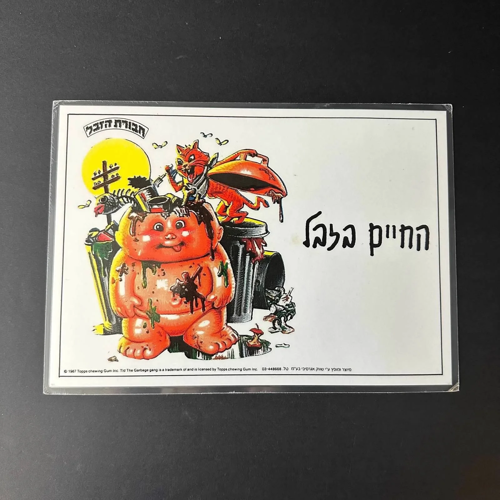 GARBAGE PAIL KIDS ISRAEL HAVURAT HA'ZEVEL CARD JUNKY JEFF STINK STAN