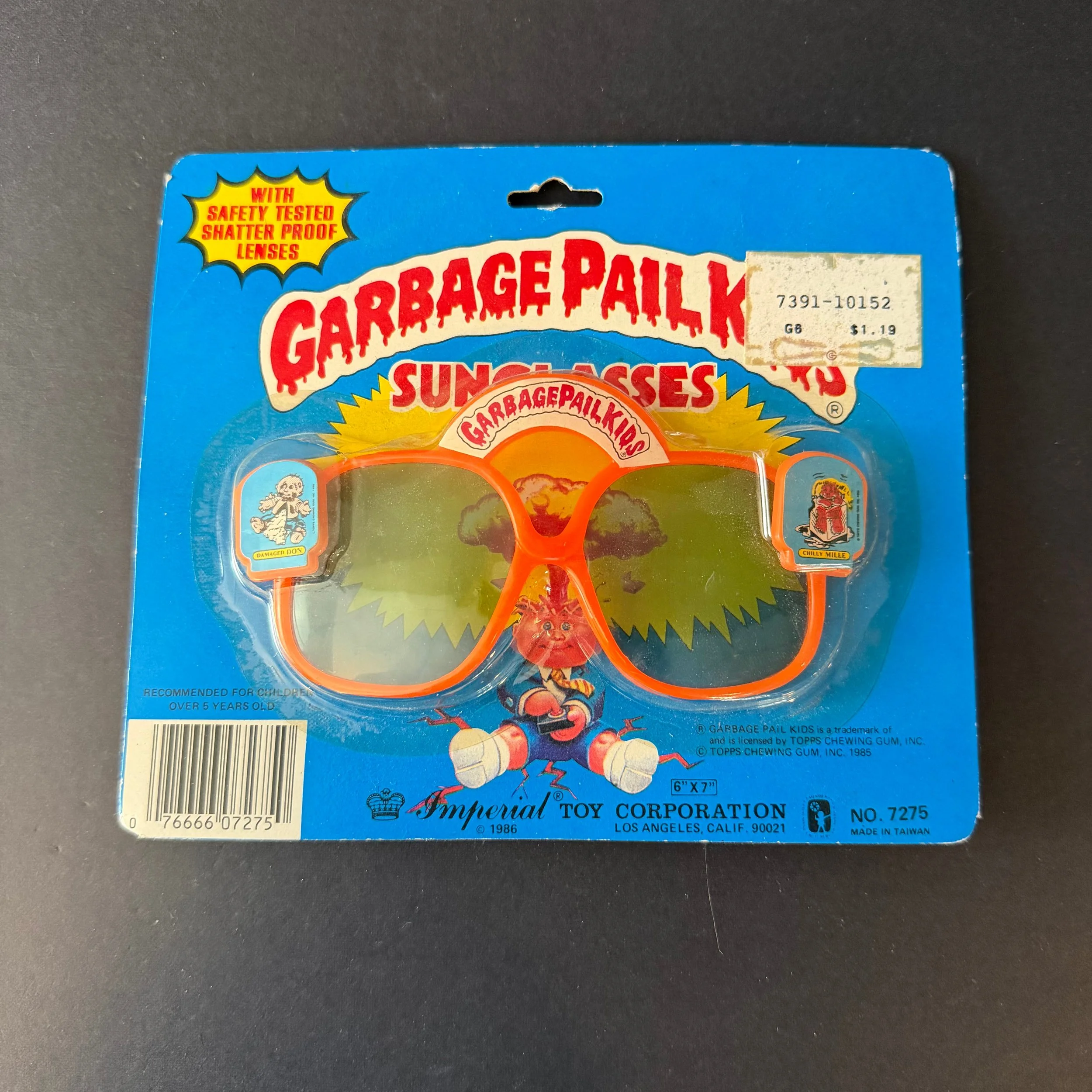 Garbage Pail Kids Orange Sunglasses "Damaged Don & Chilly Mike" Imperial Toy