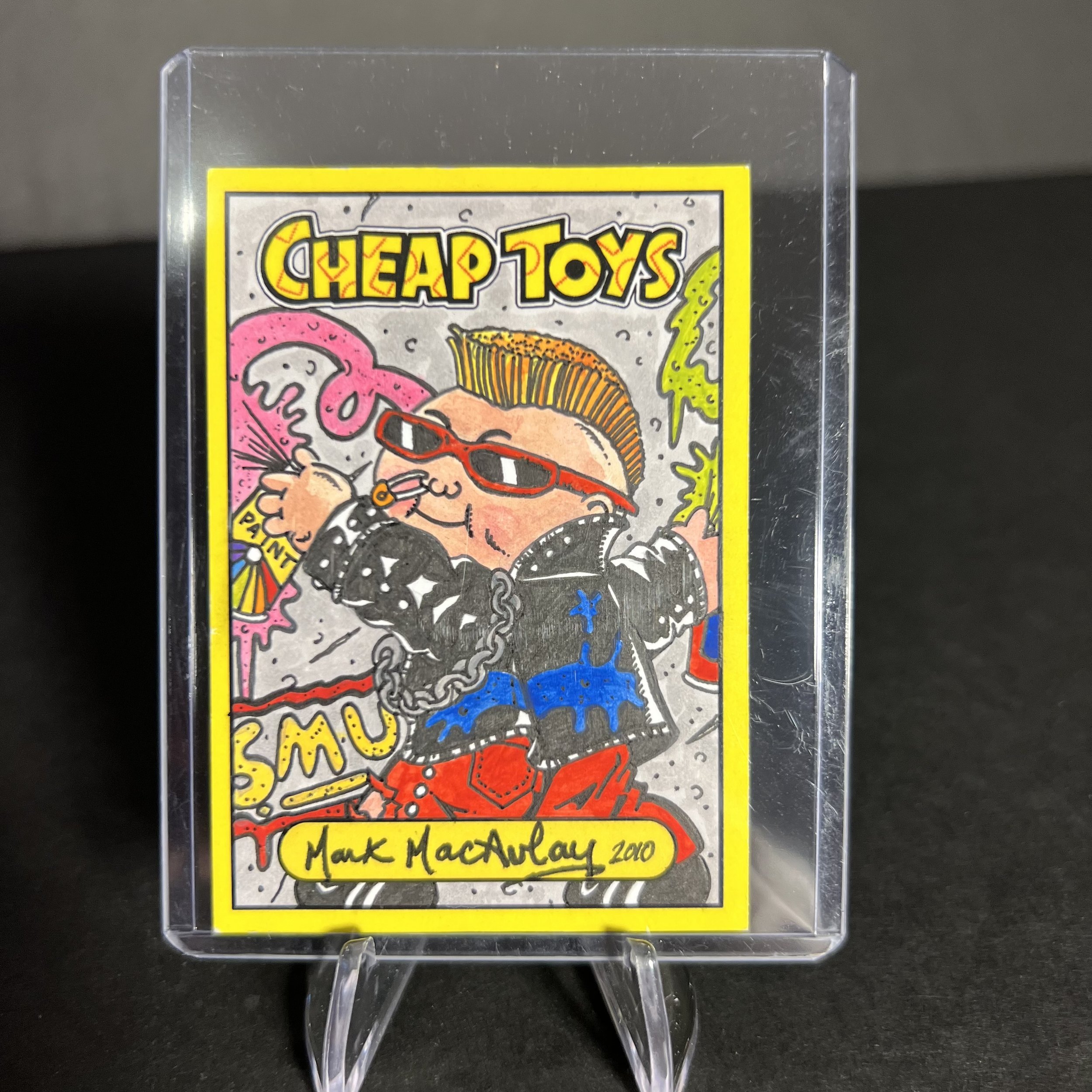 GARBAGE PAIL KIDS GRAFFITI PETEY SKETCH CARD MARK MACAULAY CHEAP TOYS SERIES 1