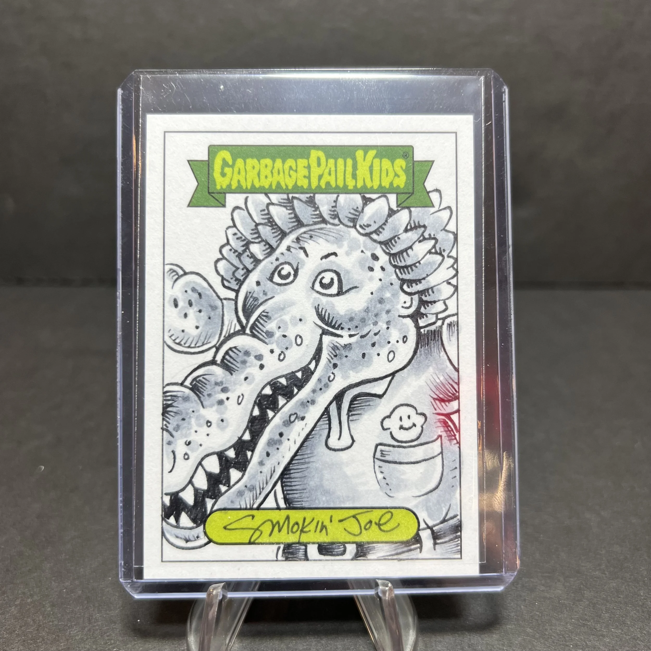 GARBAGE PAIL KIDS ALI GATOR SKETCH CARD SMOKIN JOE SCRATCH N STINK 2019