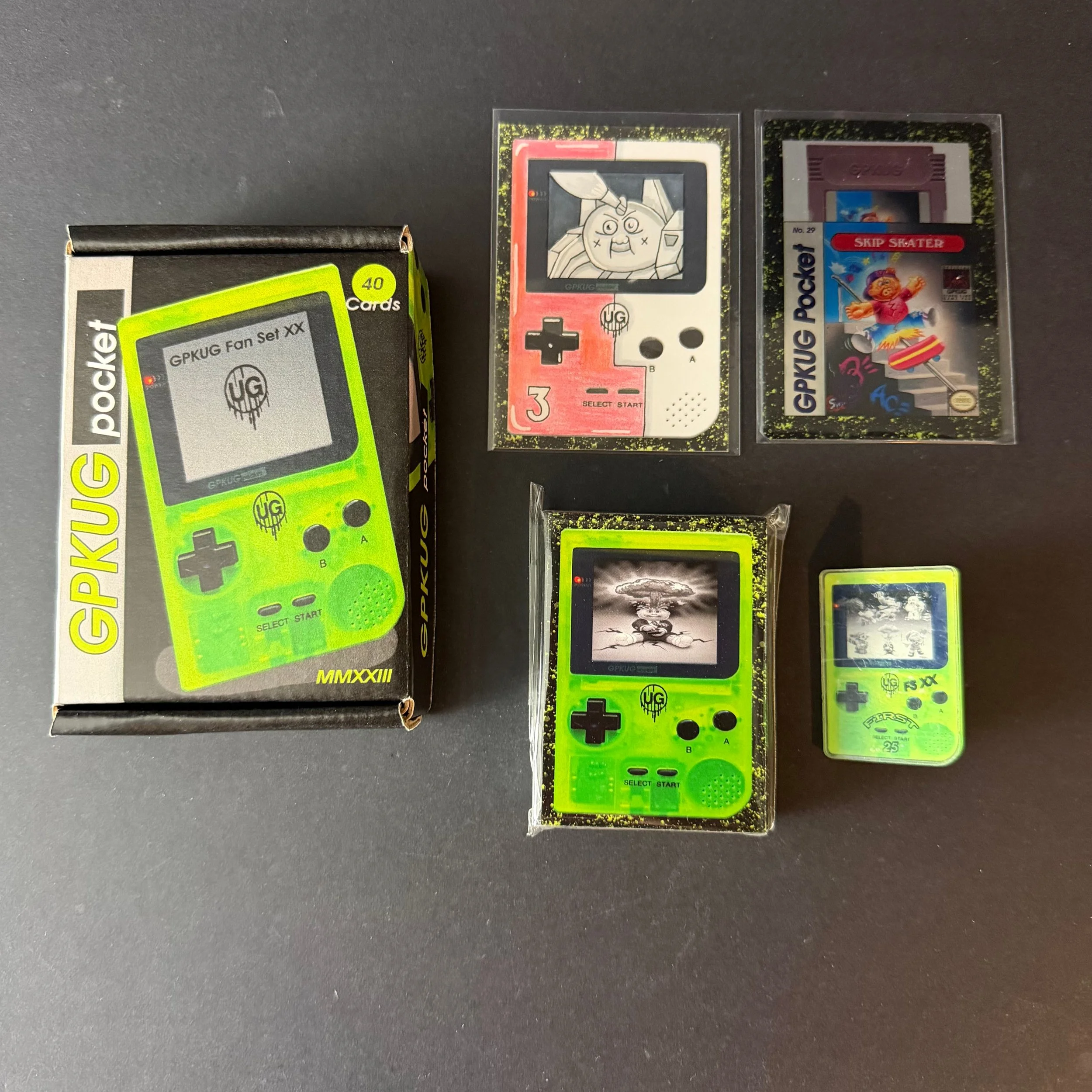GARBAGE PAIL KIDS UNDERGROUND GPKUG POCKET FAN SET 20 WITH PIN