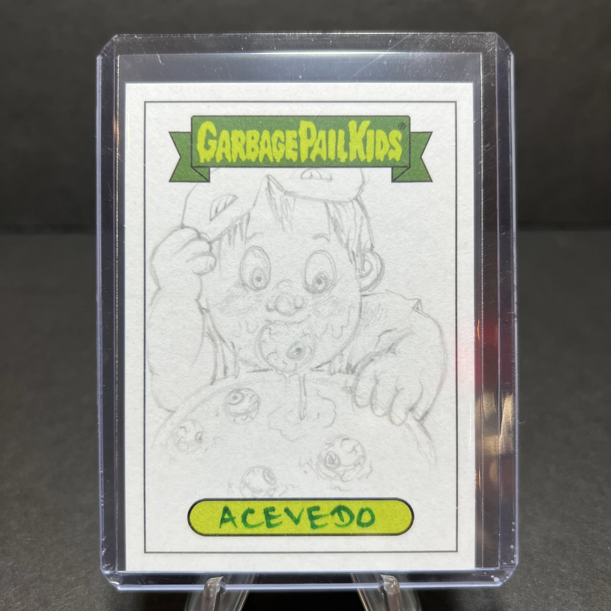 GARBAGE PAIL KIDS EYE CANDY ANDY SKETCH CARD ACEVEDO SCRATCH N STINK 2019